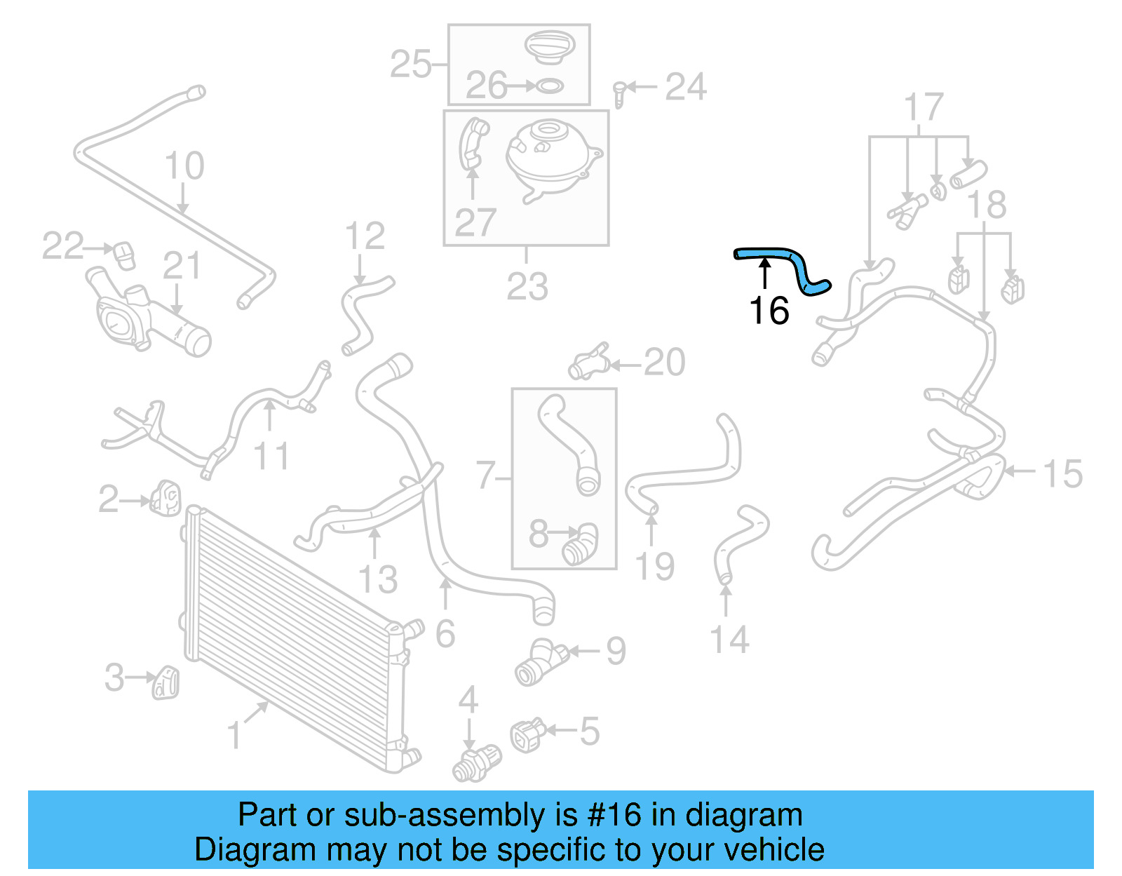 Engine Coolant Hose 1J0-121-447-H - View 6