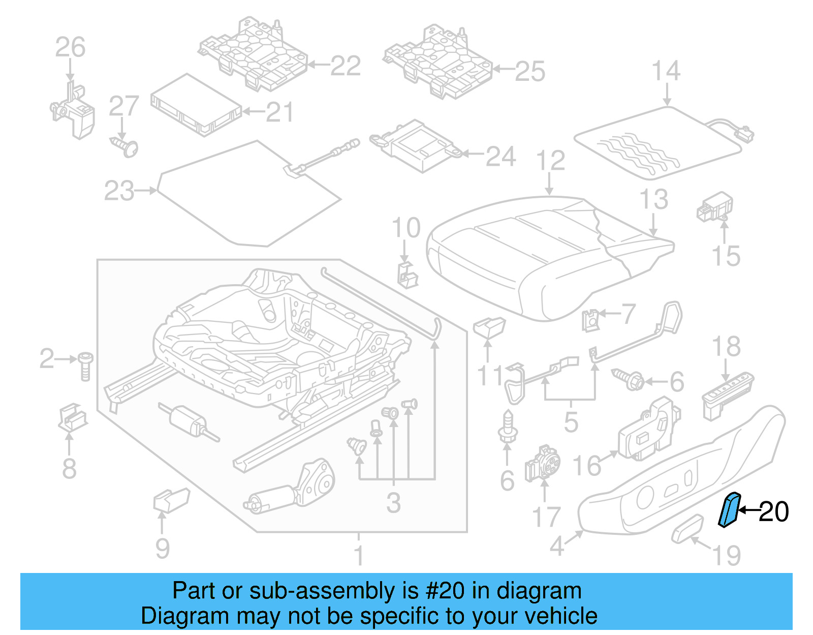 Knob 7P6-959-817-A-QWA - View 33
