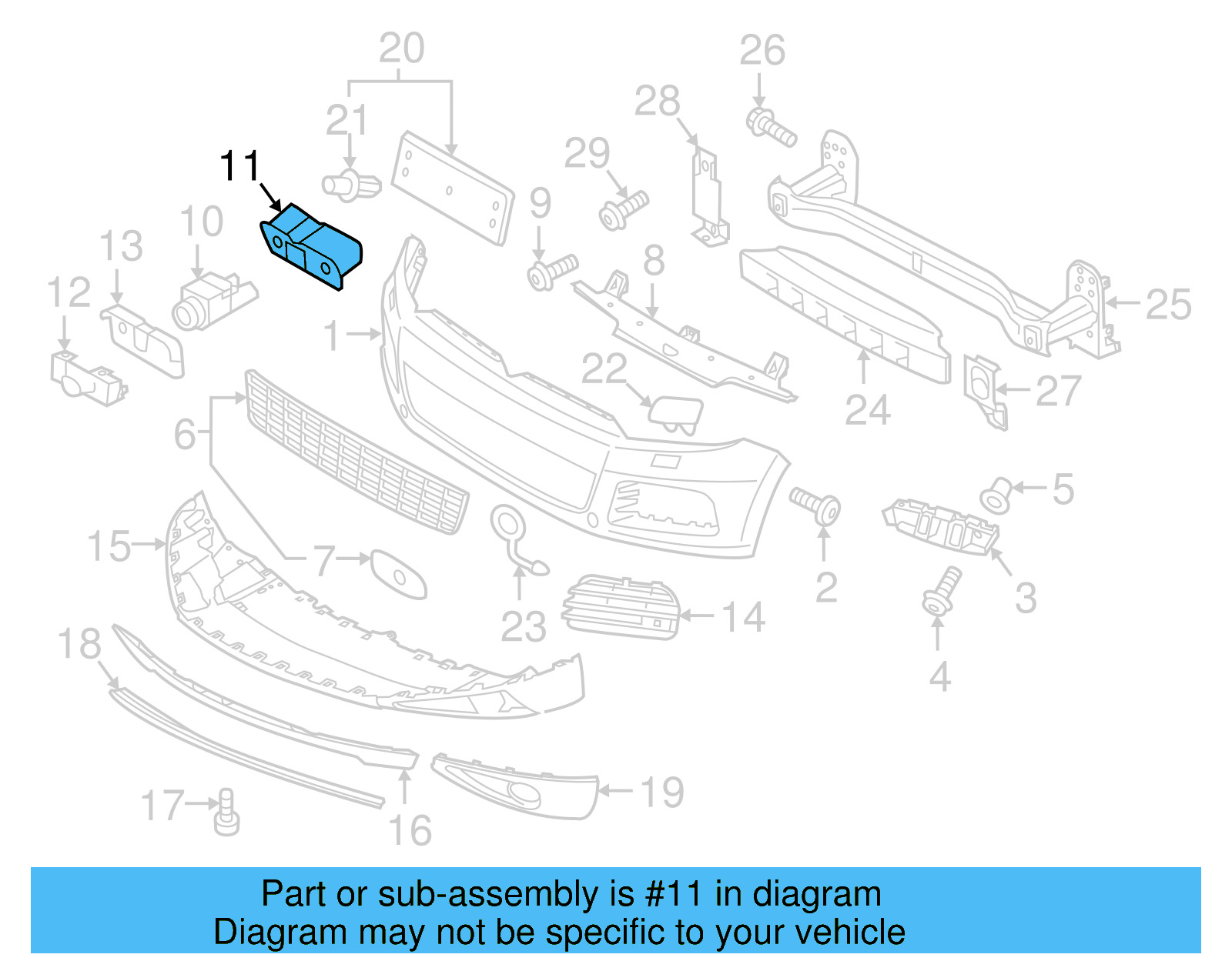 Front Camera Bracket 7P6-853-795-9B9 - View 10