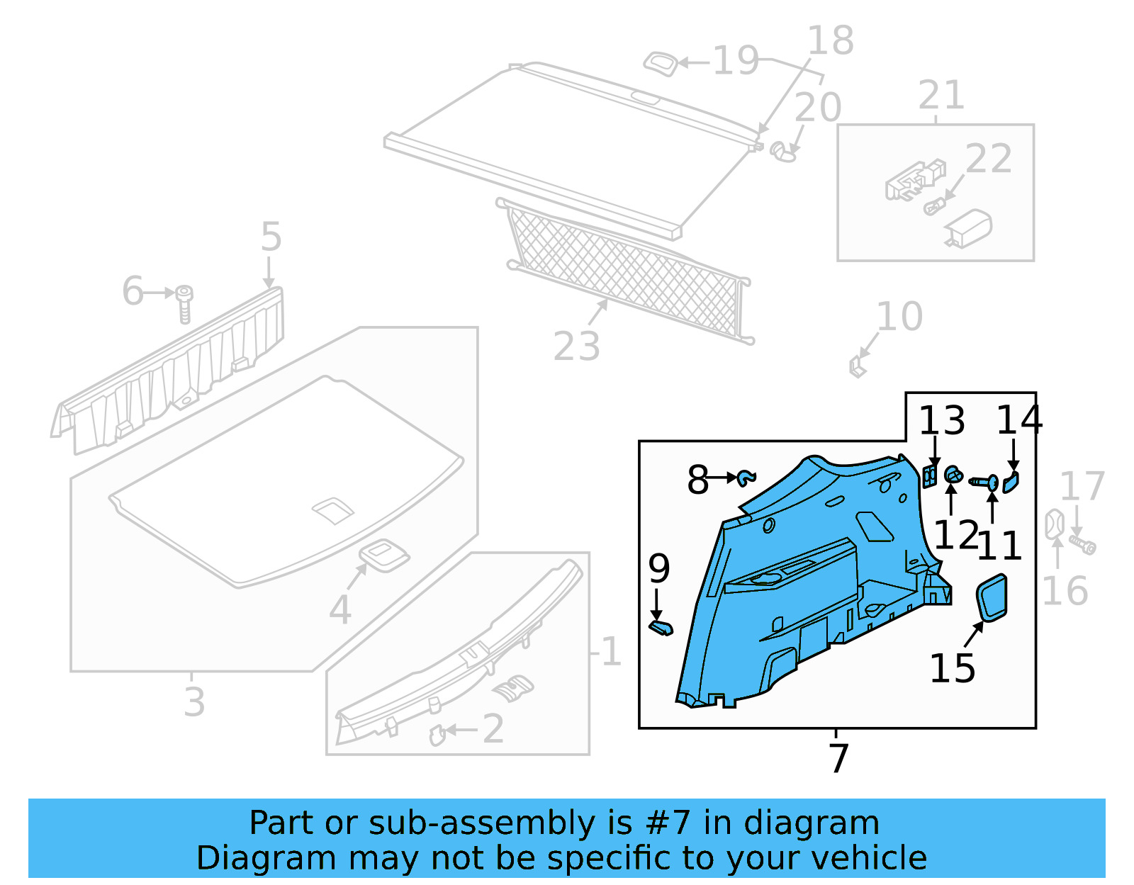 Quarter Trim Panel 3CM-867-427-B-82V - View 4