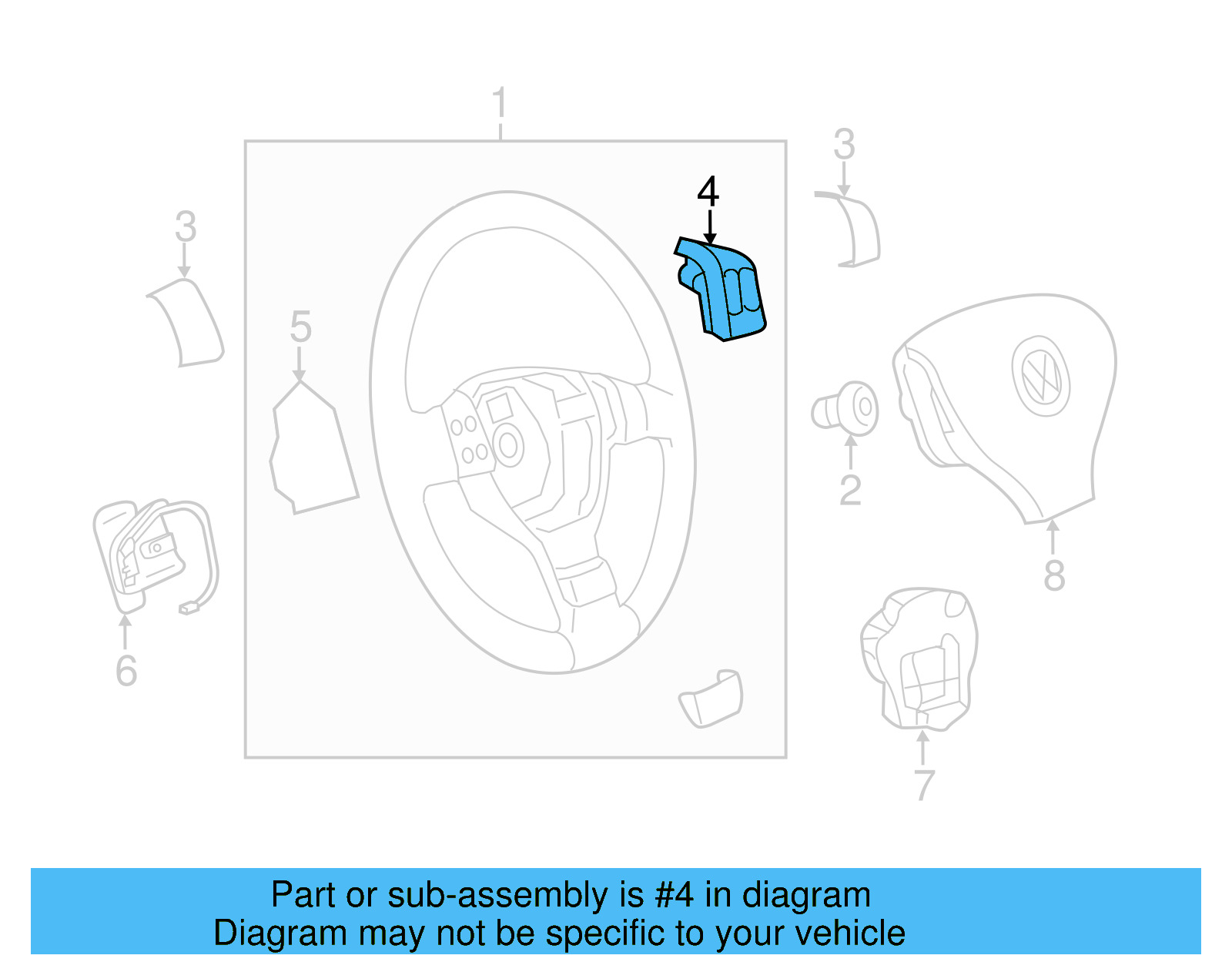 Control Switch 5C0-959-538-B-YQV - View 14
