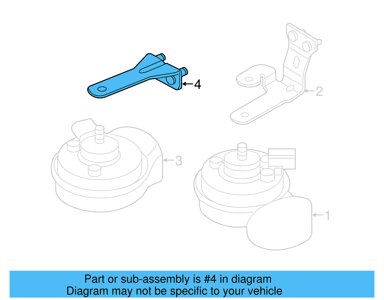 Low Note Horn Bracket 5C0-951-181-C - View 6