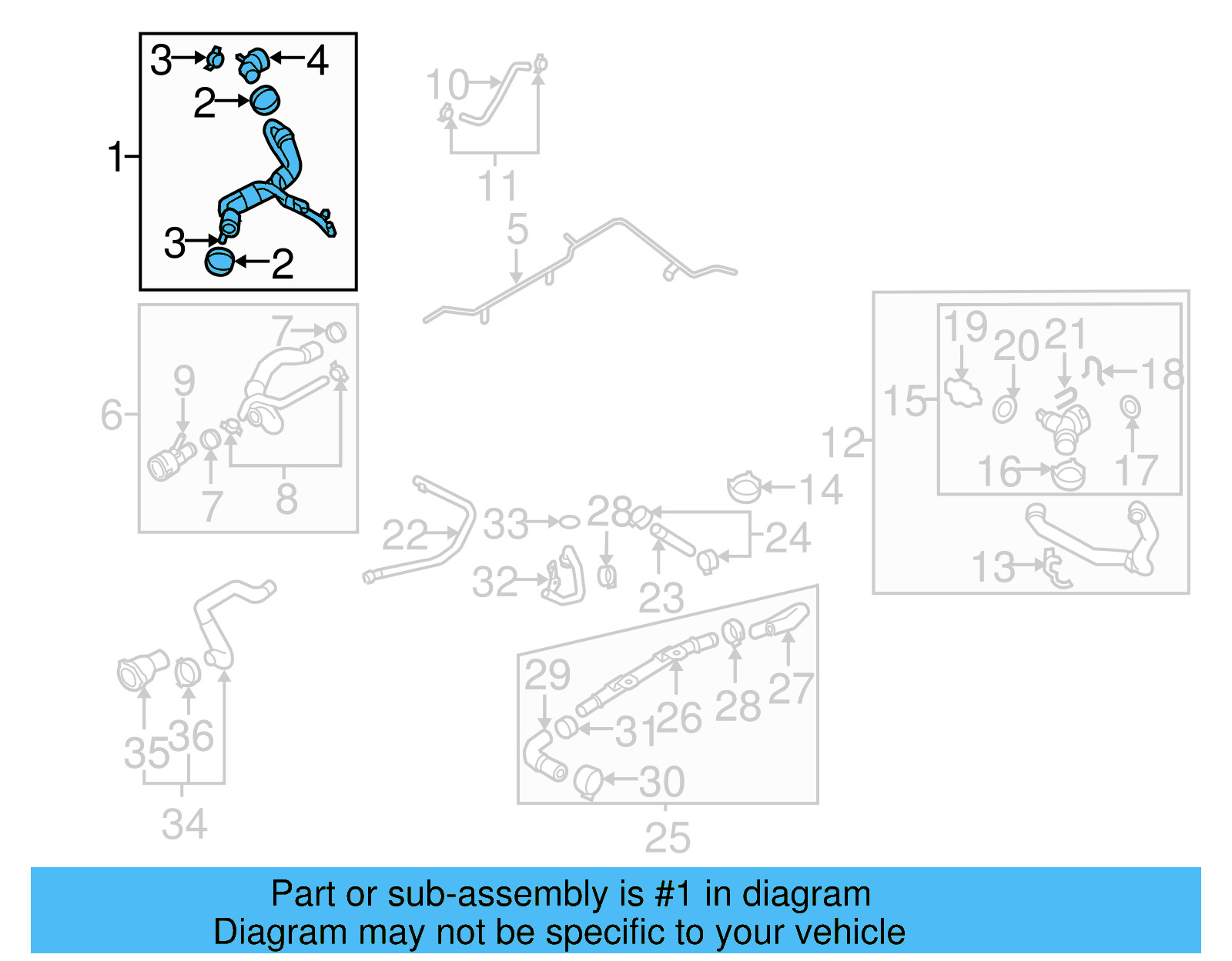 Upper Hose 1K0-122-101-DC - View 5