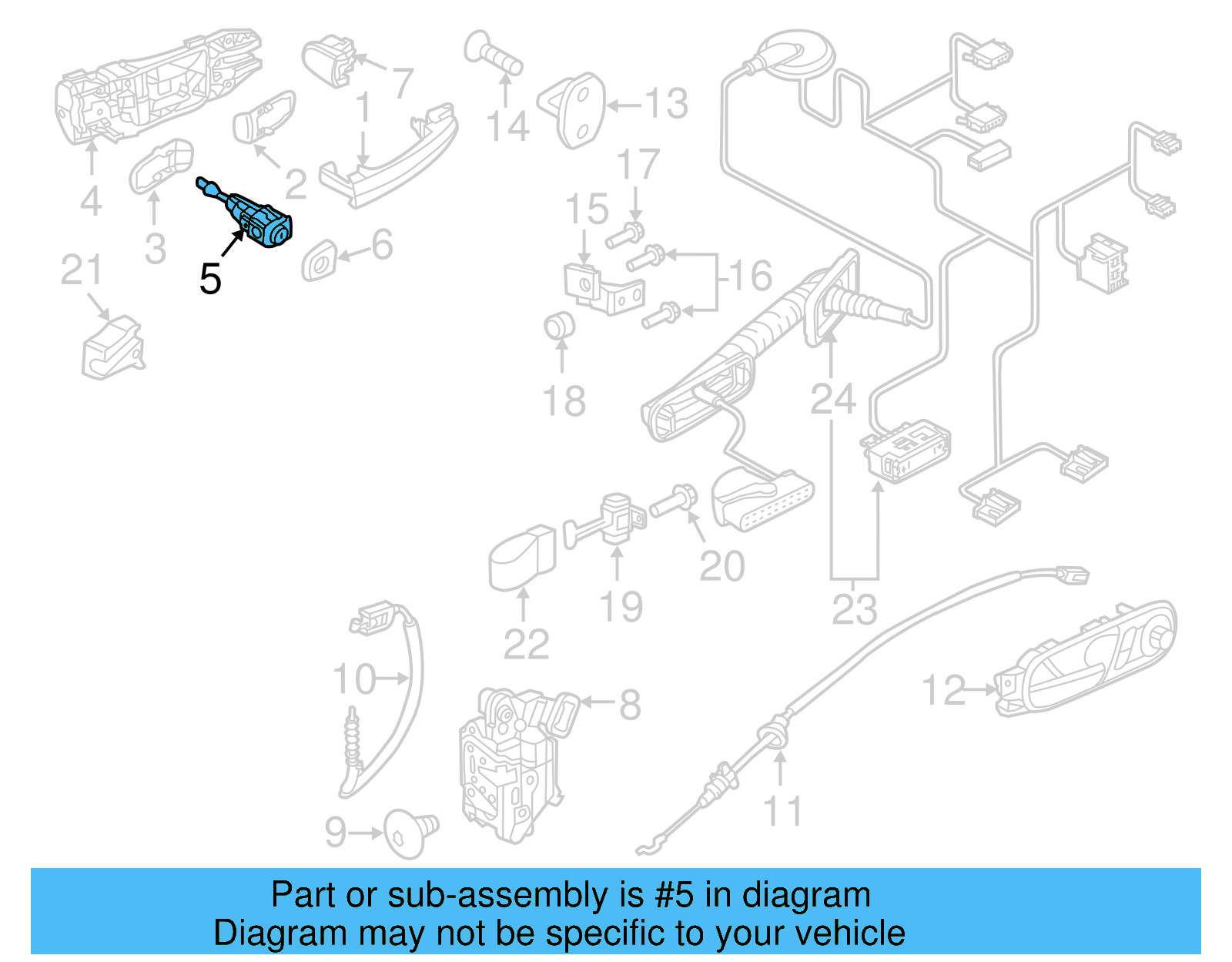 Lock Cylinder 107-837-167-CB - View 6