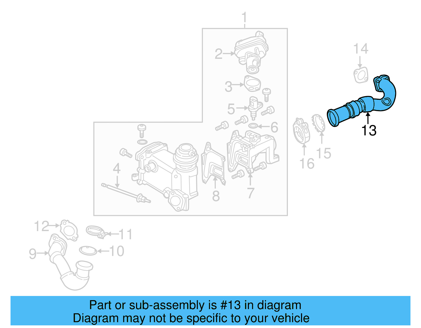 Water Pipe 059-131-525-CS - View 12