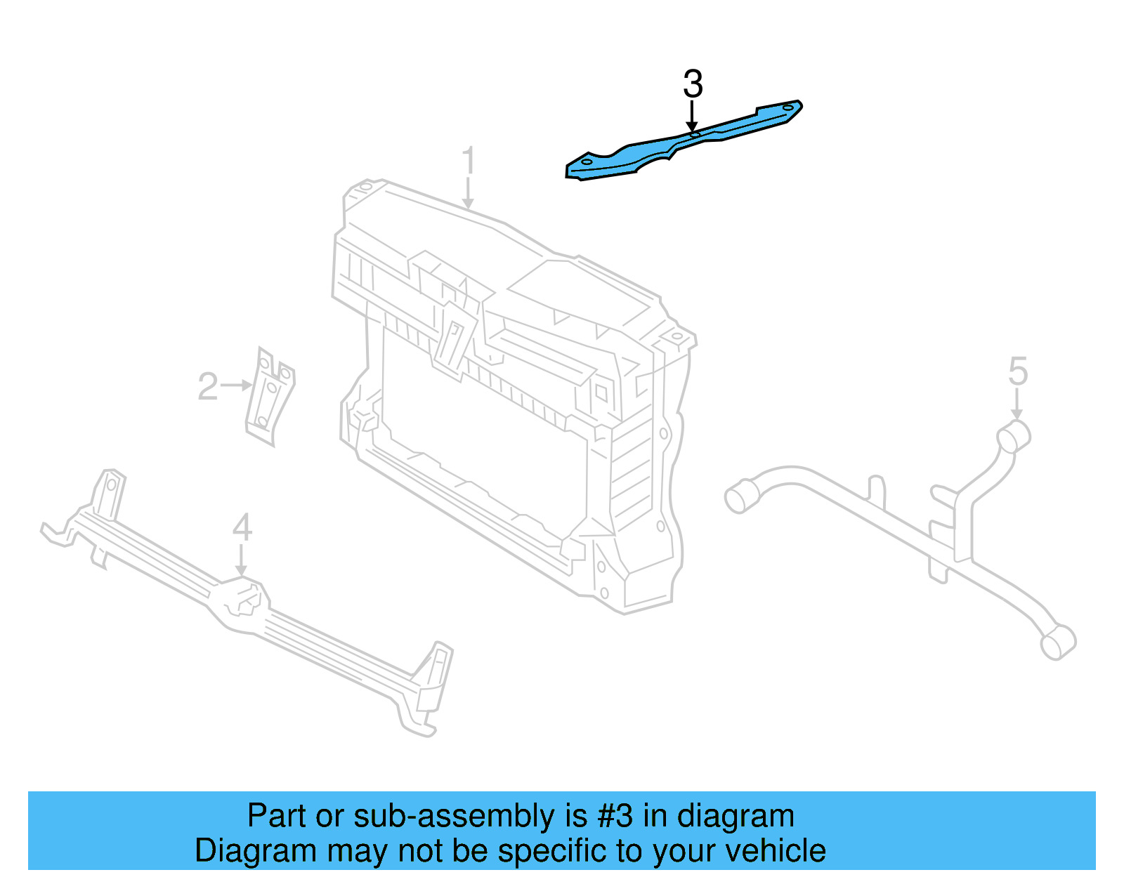 Cross Bar 5C6-805-932 - View 2