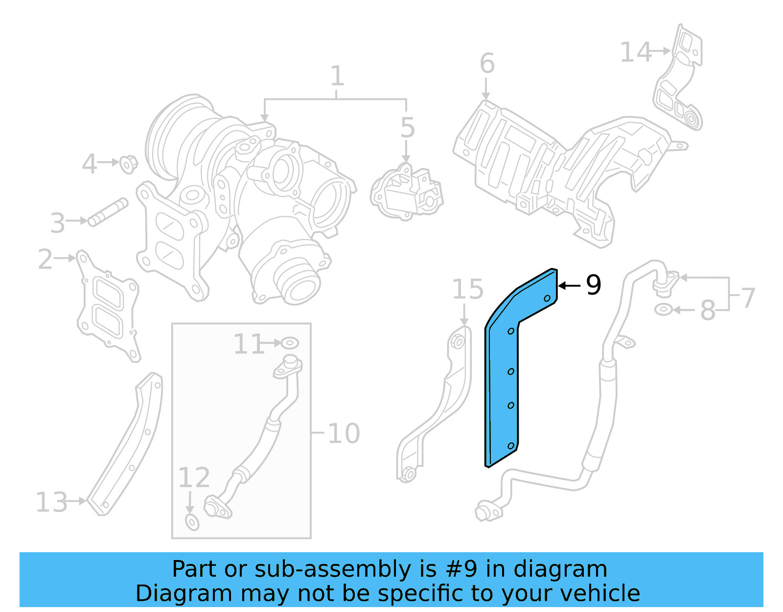 Heat Deflector 06K-133-833-BL - View 14