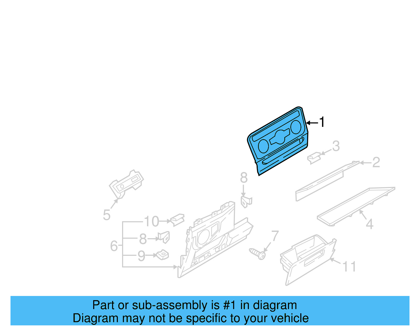 Center Panel 3CN-863-042-E-N0R - View 8
