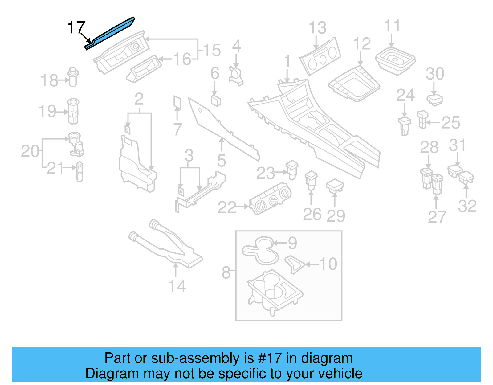 Ashtray Cover 3C0-857-351-E-ZQX