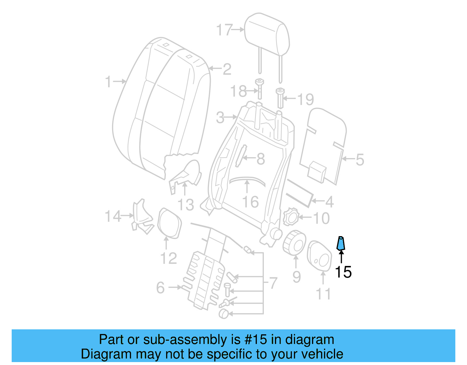 Release Lever 1K0-881-606-B-7G8 - View 11