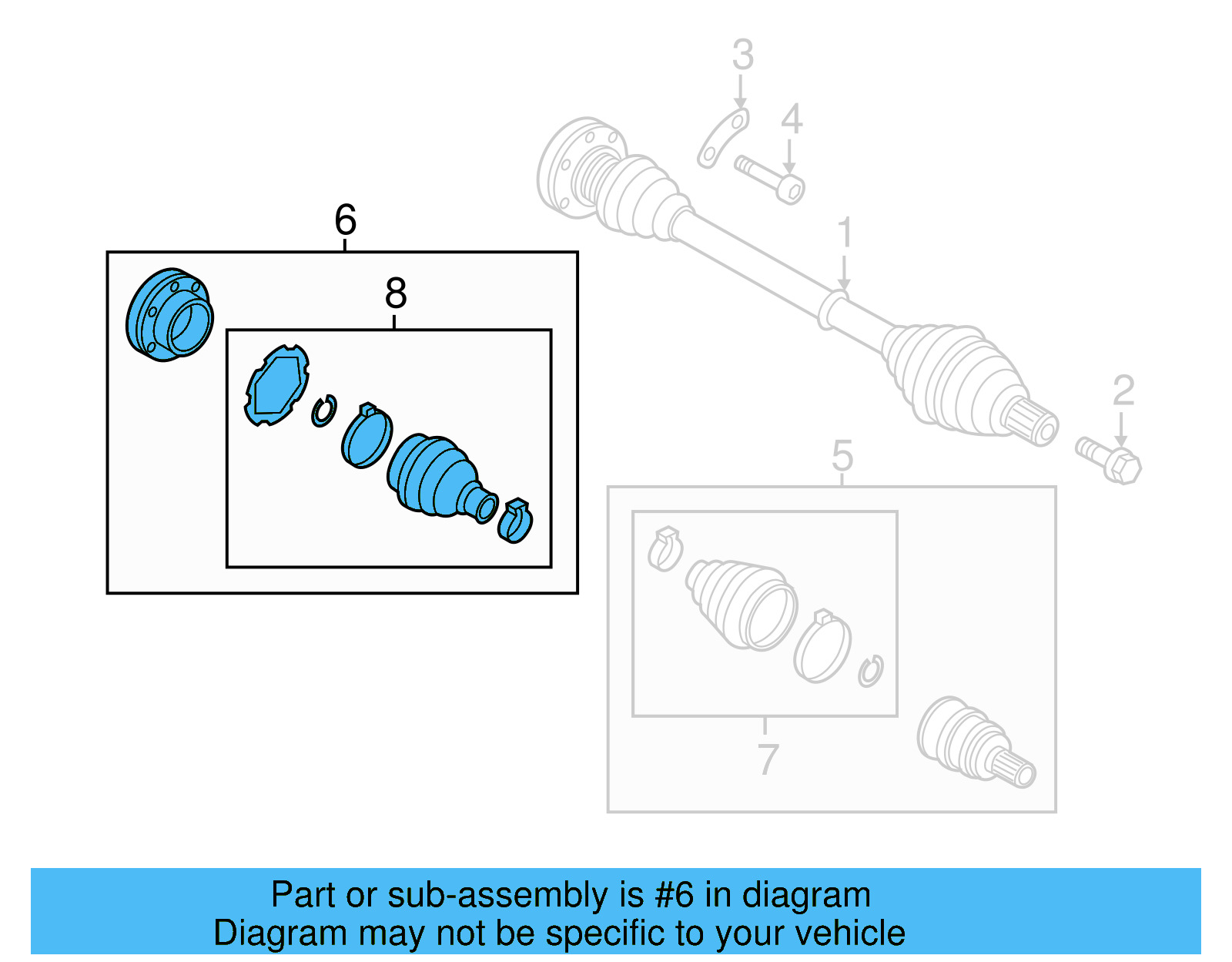 Inner Joint Assembly 5QM-498-103-C - View 8