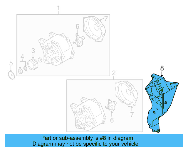 Alternator Bracket 022-260-089-M - View 7