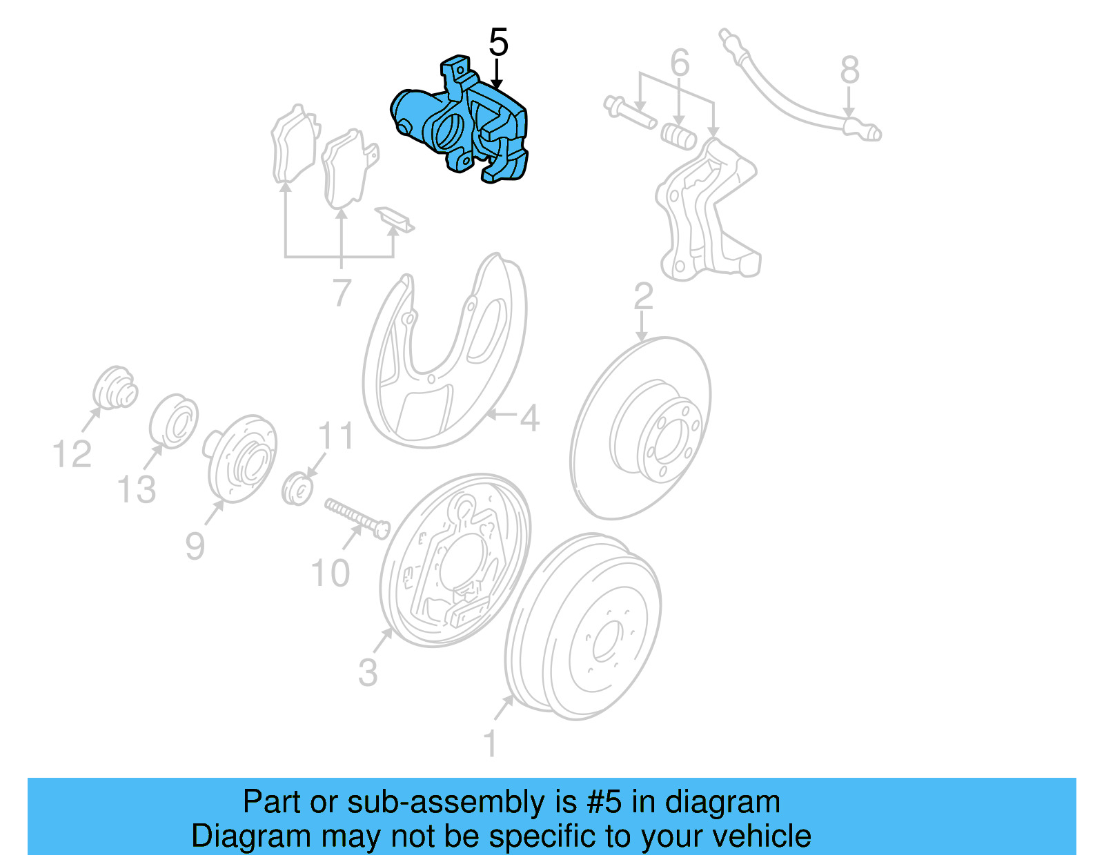 Caliper 7D0-615-423-B - View 2