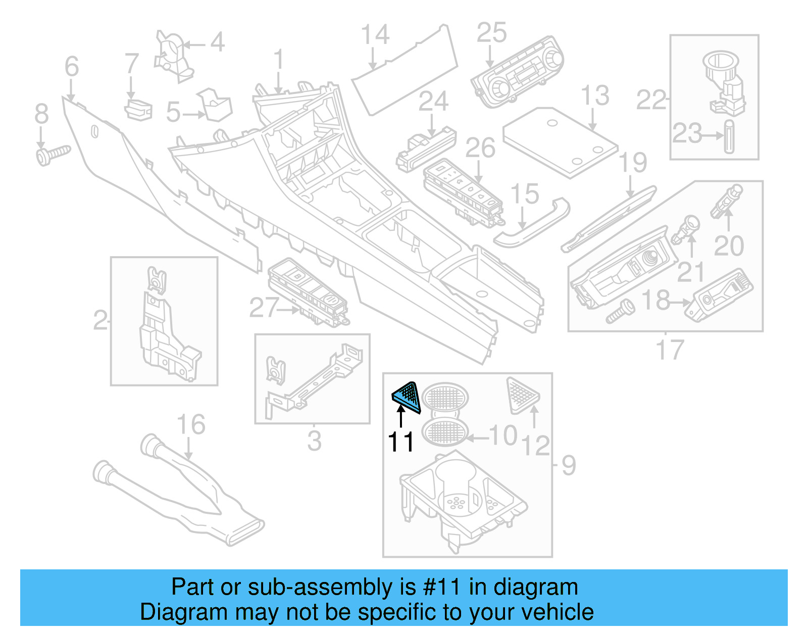 Storage Box Insert 3C0-863-416-9B9 - View 6