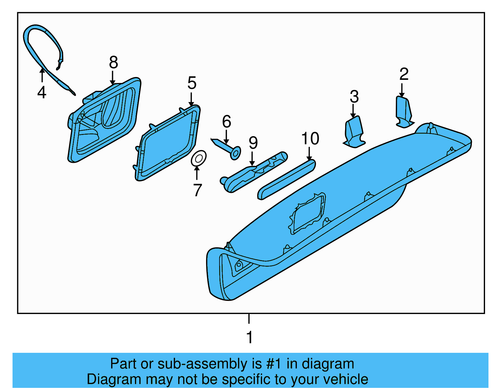 Trunk Lid Trim 1K5-867-605-D-1BS - View 8
