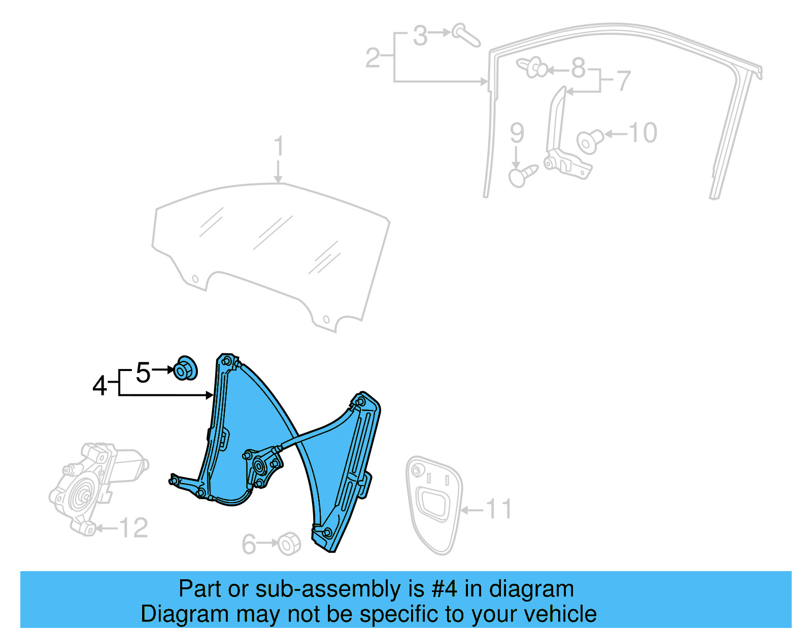 Window Regulator 5GM-837-462-F - View 6