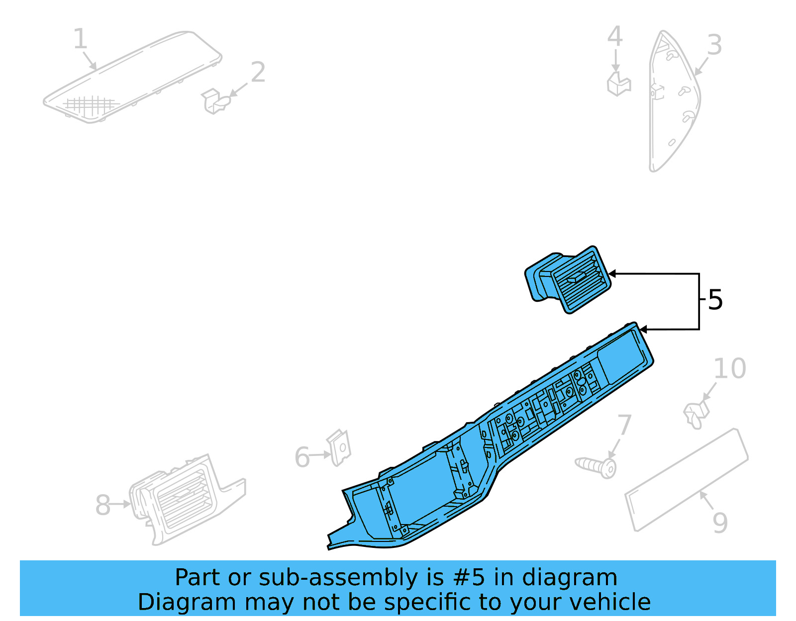 Trim Panel 3CN-858-416-L-WJV - View 14