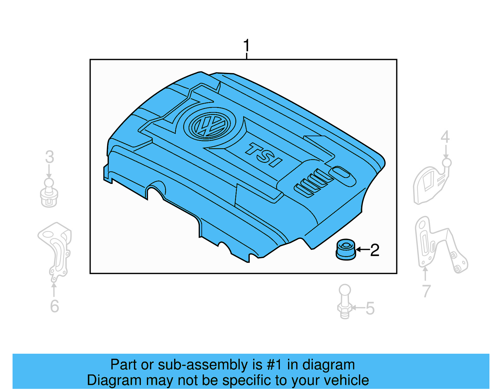 Engine Cover 06K-103-925-BQ - View 2