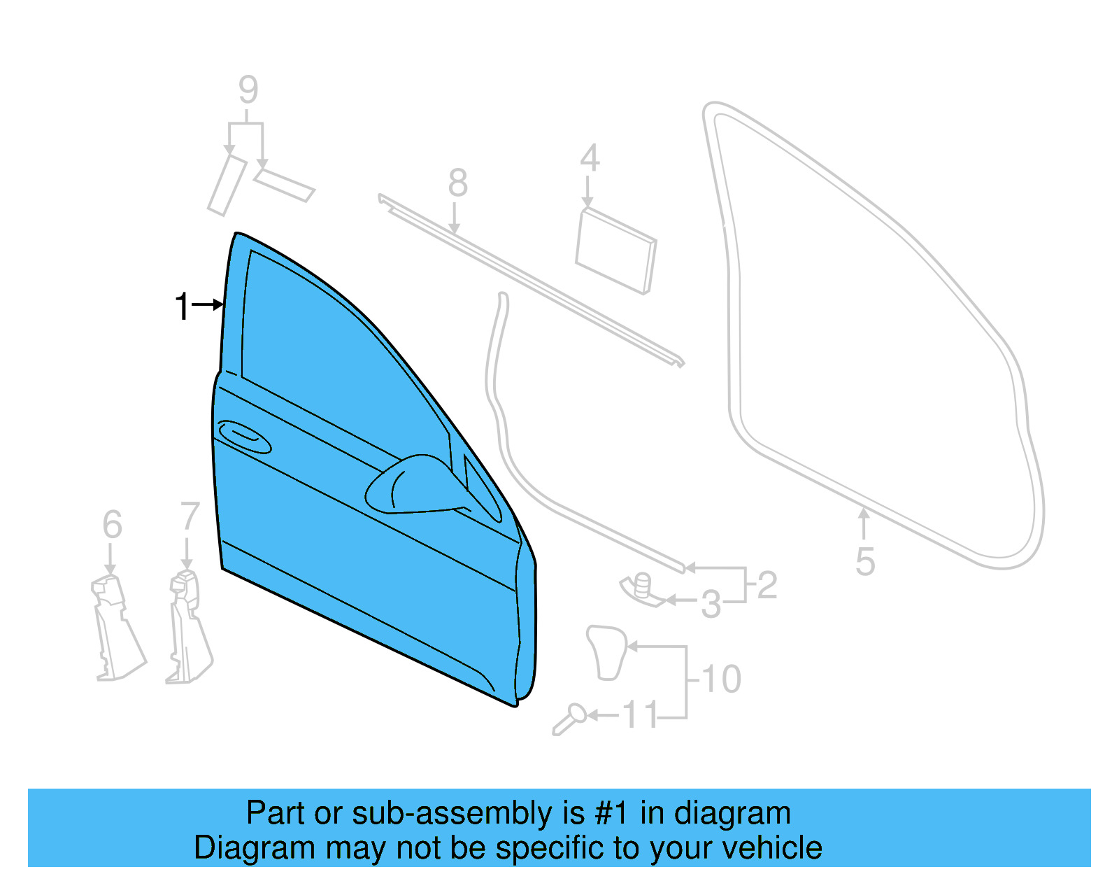 Door Shell 5G4-831-055-AS - View 13