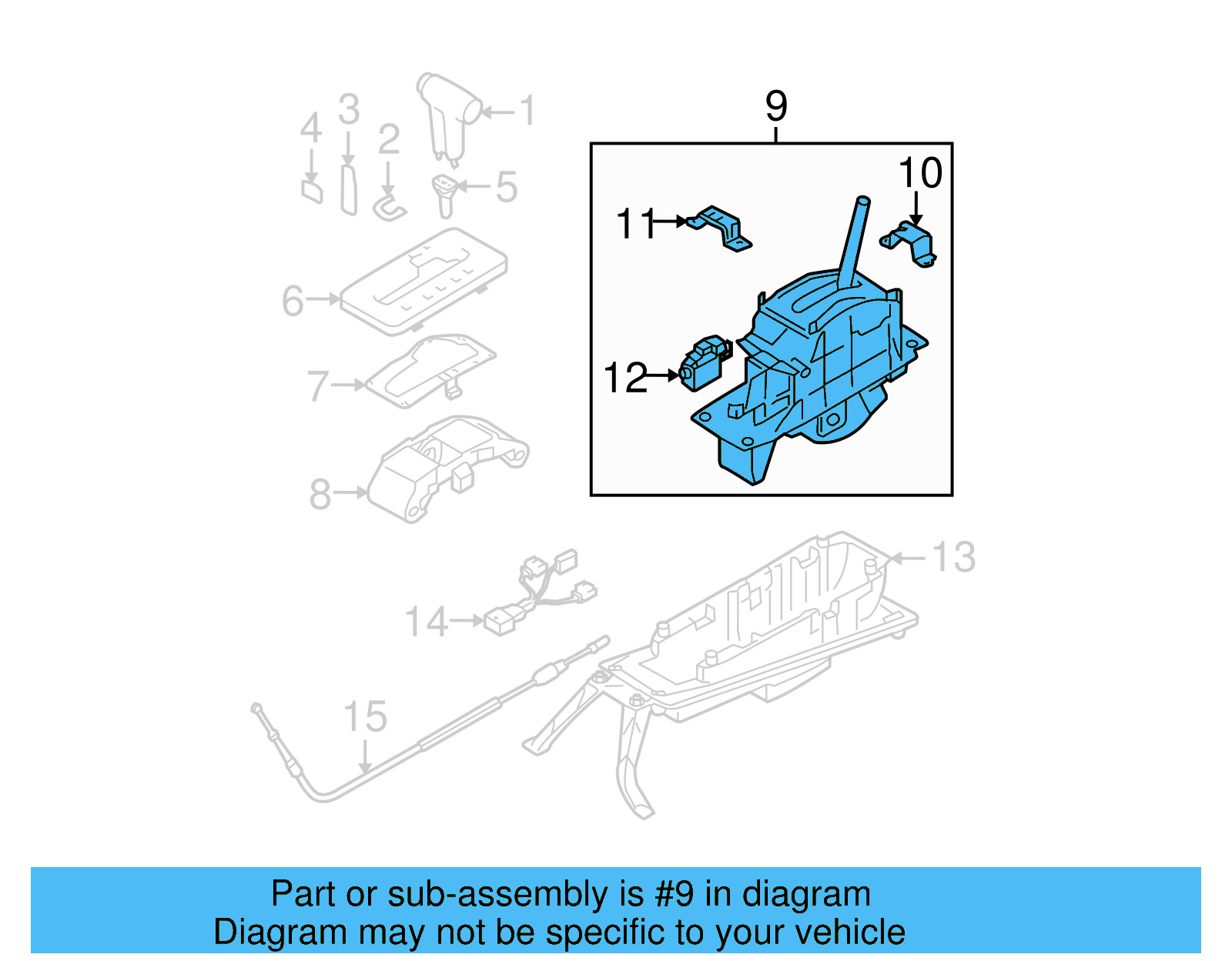 Gear Shift Assembly 7L6-713-093-A - View 6