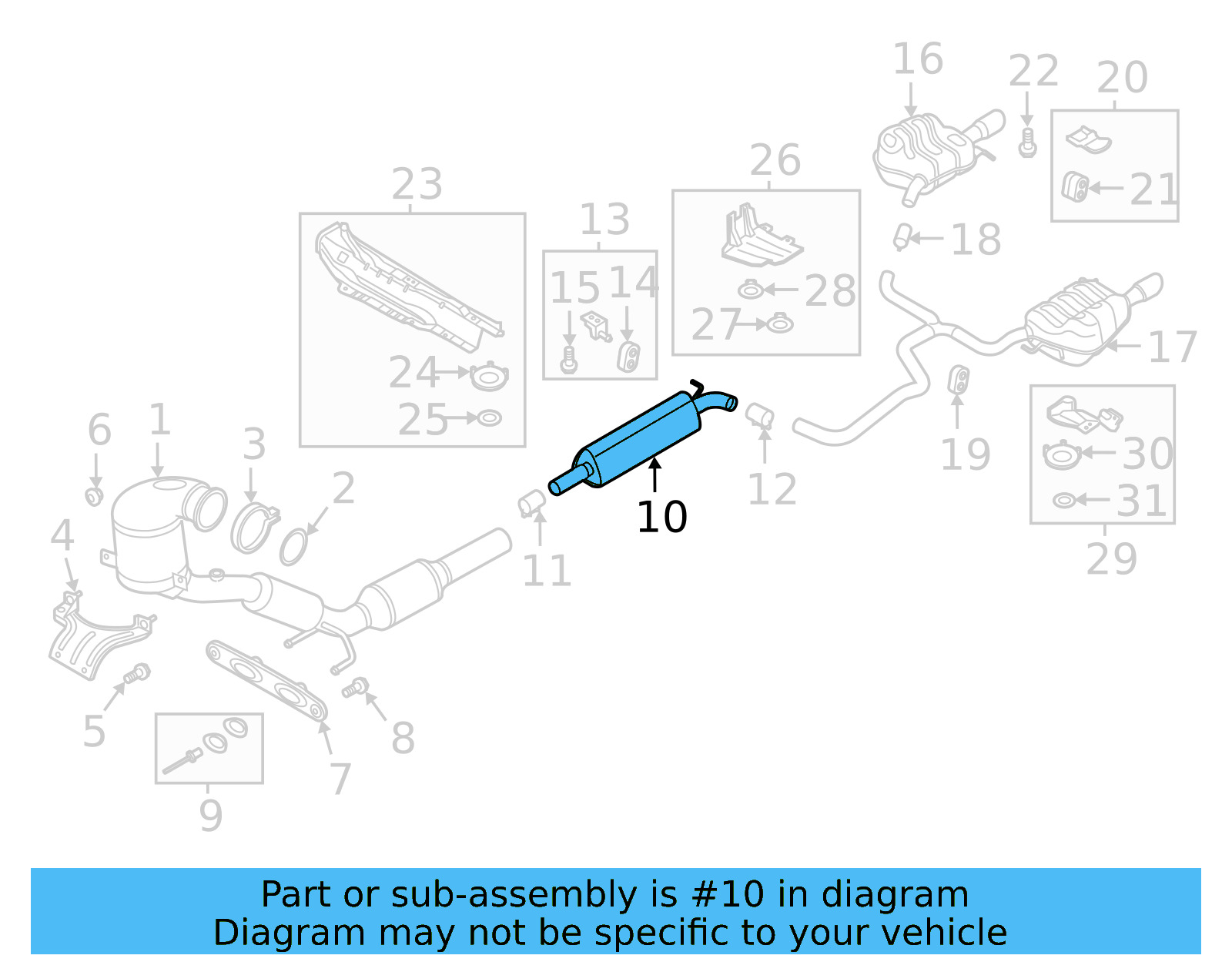 Center Muffler 5QM-253-209-BB - View 5