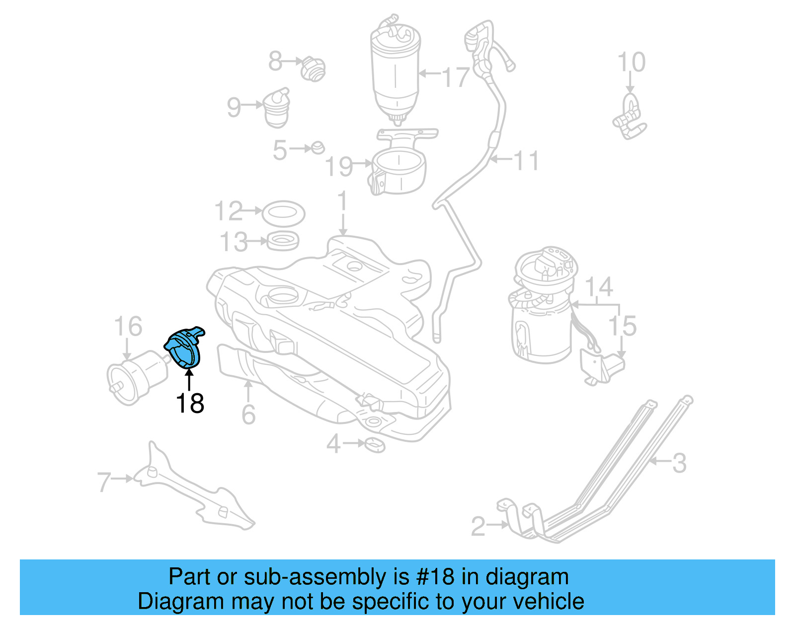 Fuel Filter Bracket 1C0-201-687-A - View 6