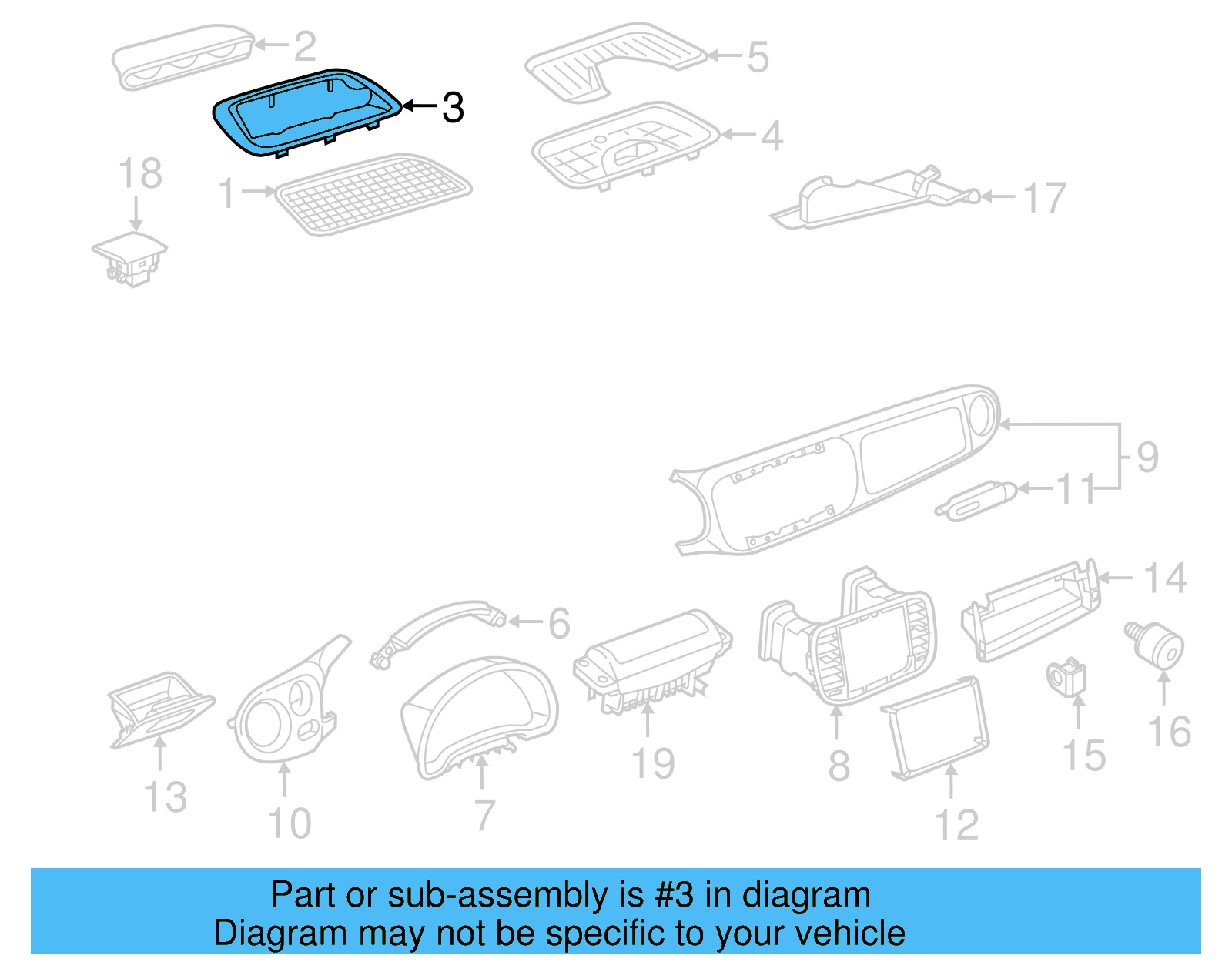 Trim Bezel 5C1-857-192-D-81U - View 5