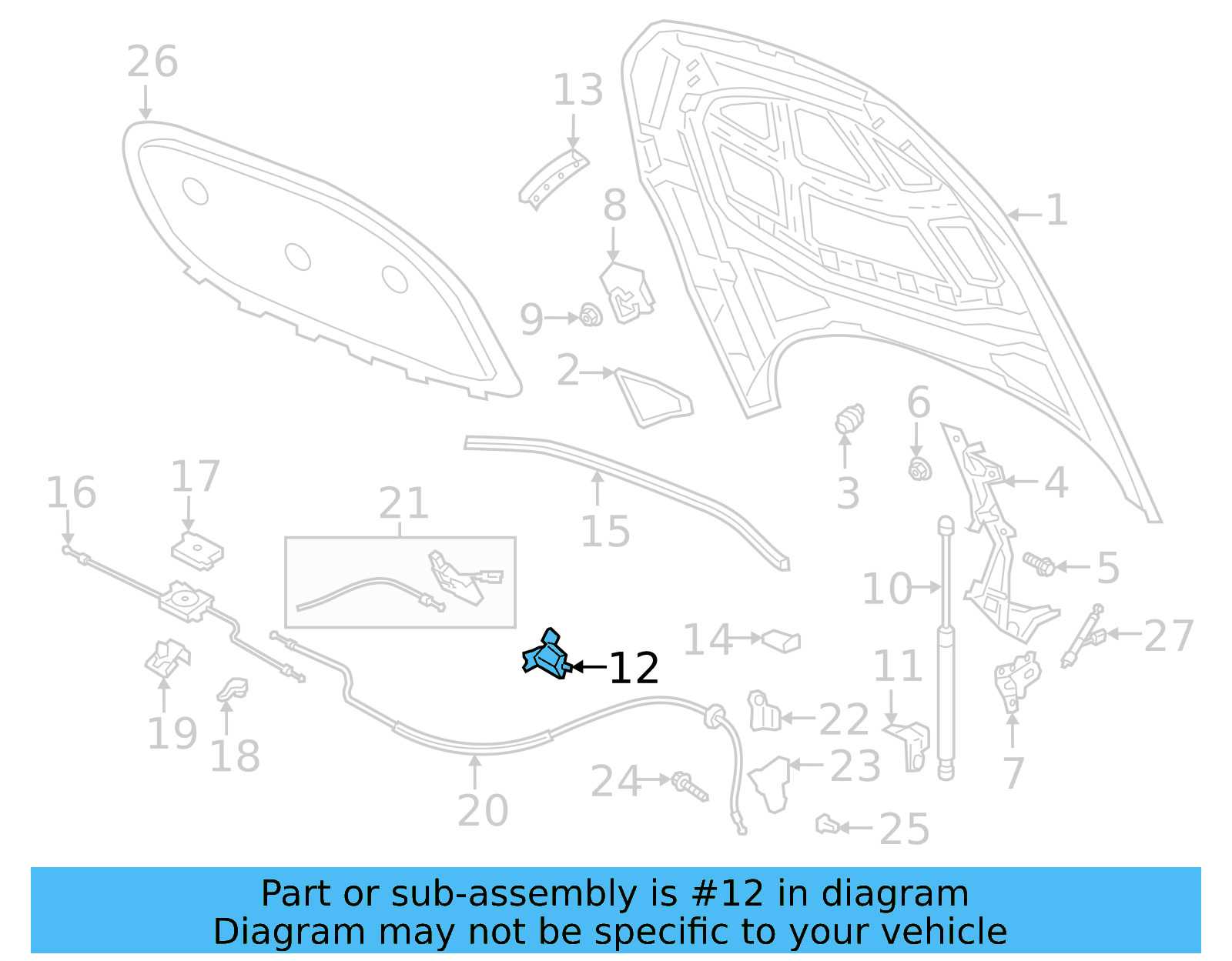 Support Strut Bracket 5Q0-823-402-B - View 12