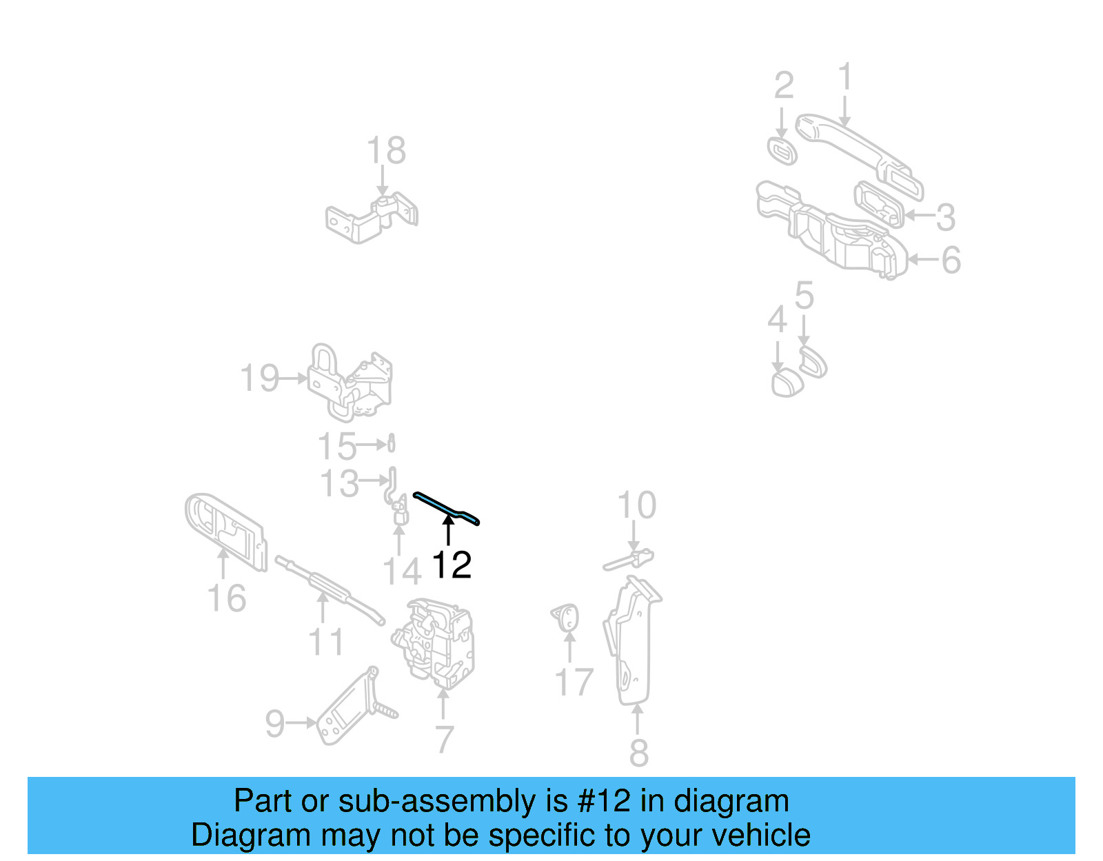 Lock Rod 3B0-839-812-A - View 11