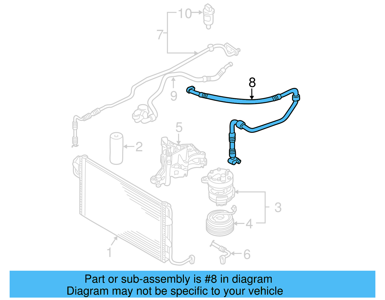 AC Hoses 1C0-820-744-P - View 3