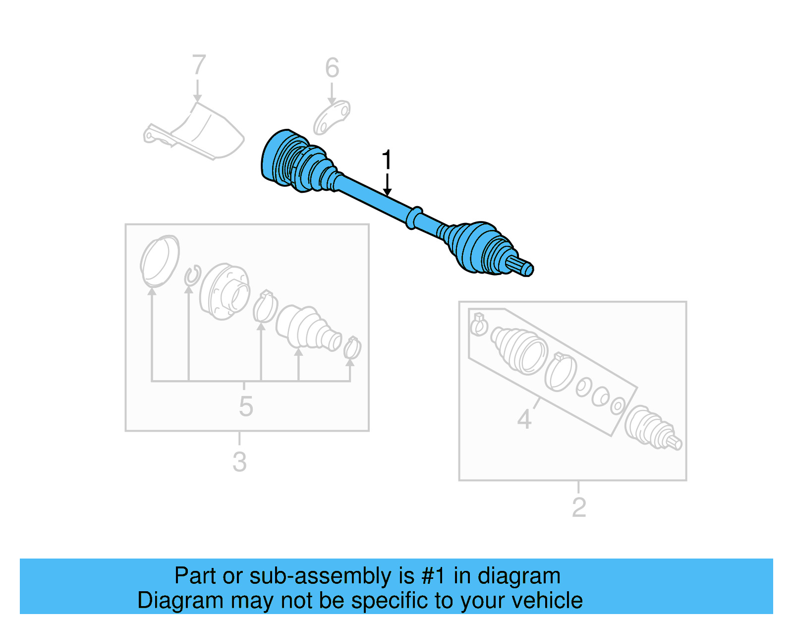 Axle Assembly 1K0-407-272-CR - View 4