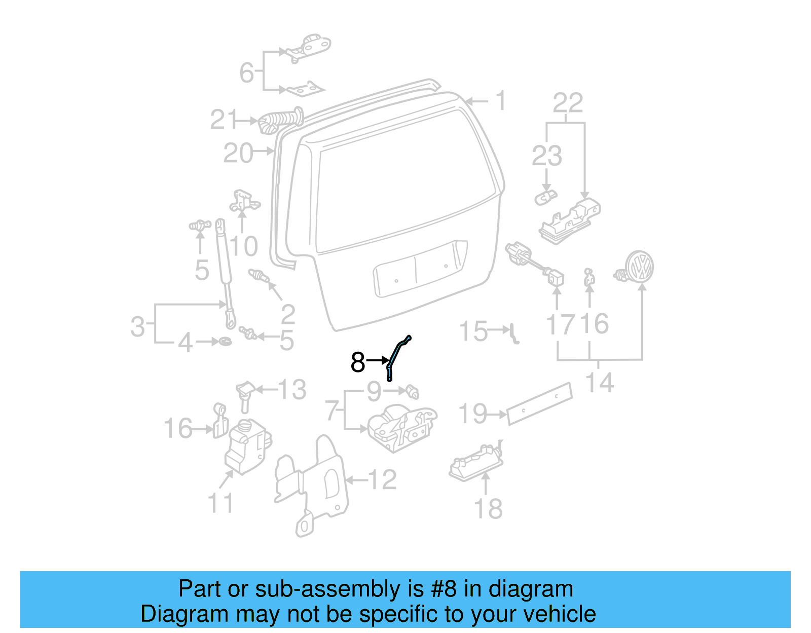 Pull Rod 1J9-827-515-B - View 6