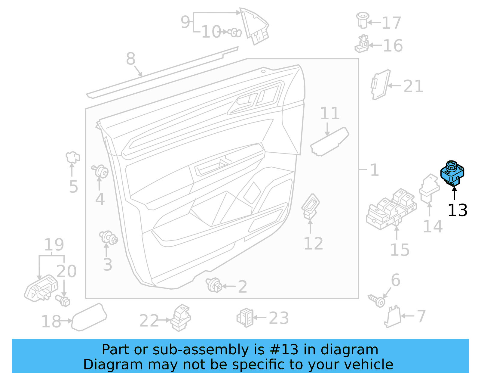 Mirror Switch 3G0-959-565-A-ICX