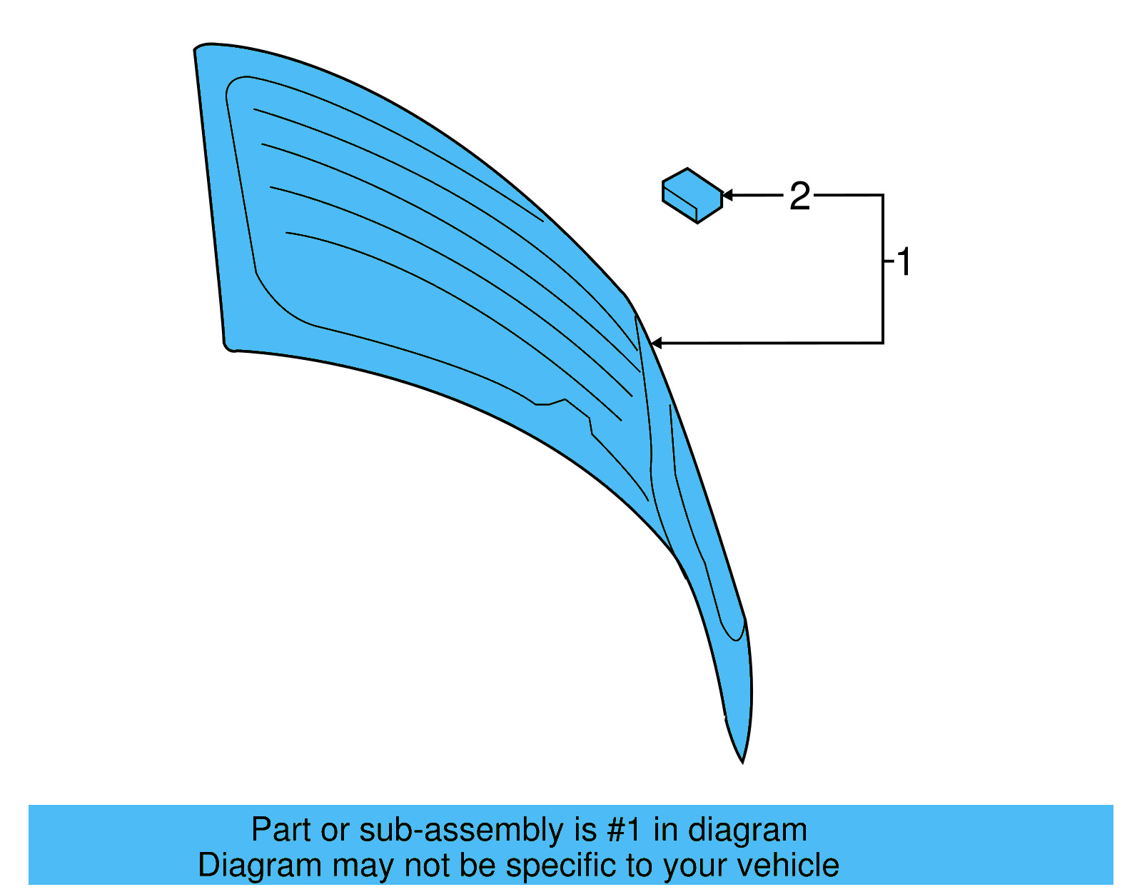 Lift Gate Glass 5GM-845-051-A-NVB - View 4
