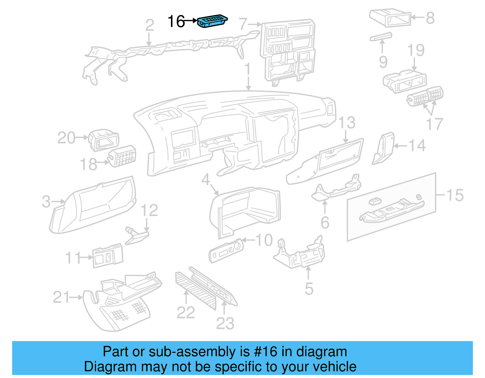Air Outlet 701-819-071-E91 - View 5