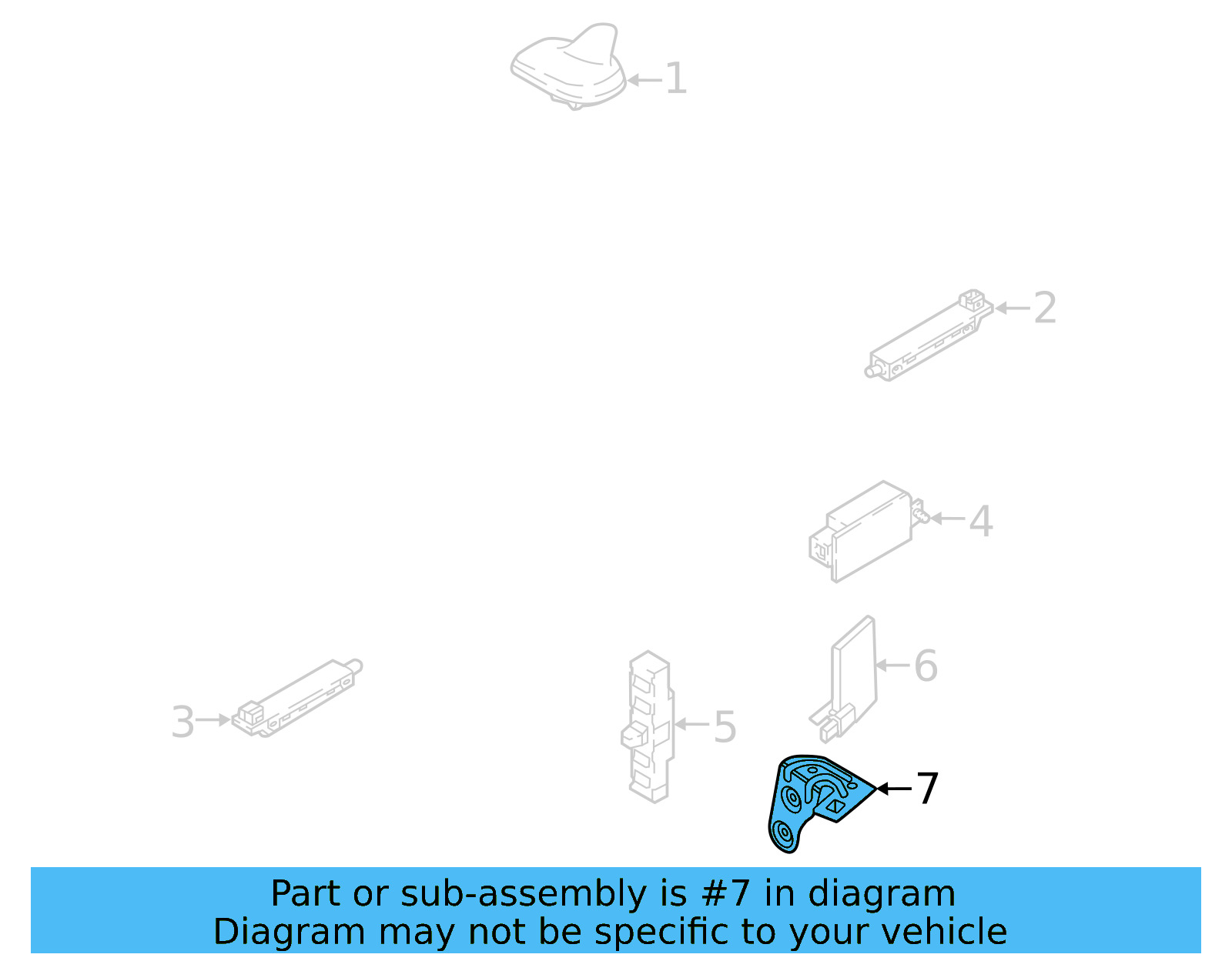 Antenna Assembly Bracket 3G0-035-933-A - View 7