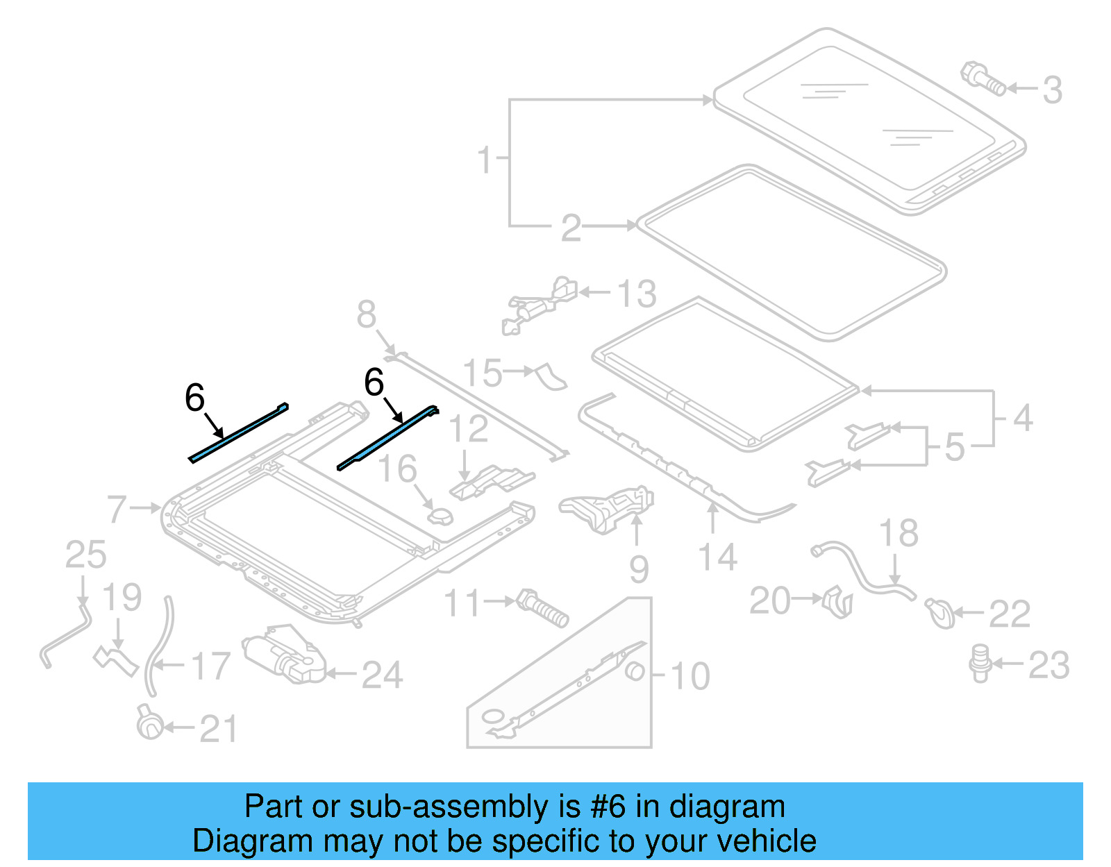 Sunroof Opening Trim 8D9-877-781-A-01C - View 11