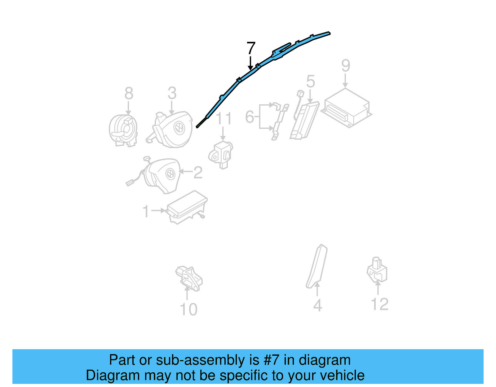 Head Air Bag 3C0-880-741-D - View 4