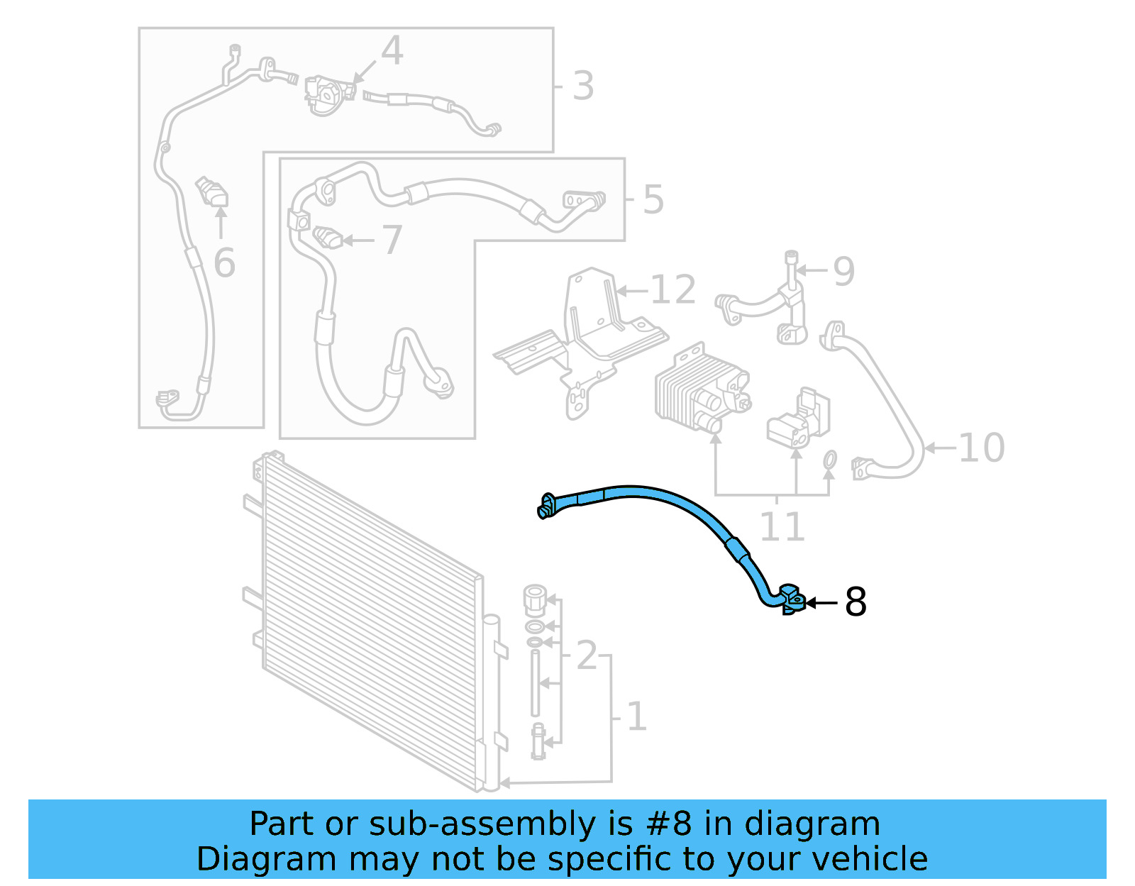 Refrigerant Hose 1EA-816-721-A - View 5
