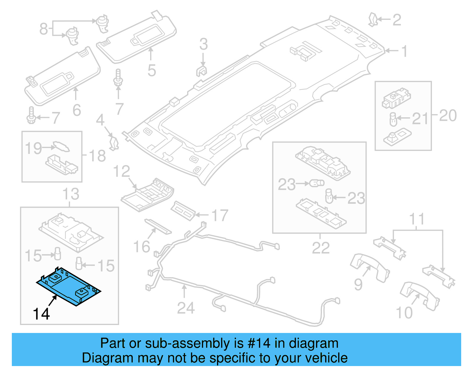 Map Lamp Lens 3CN-947-133-A-ZA2 - View 8