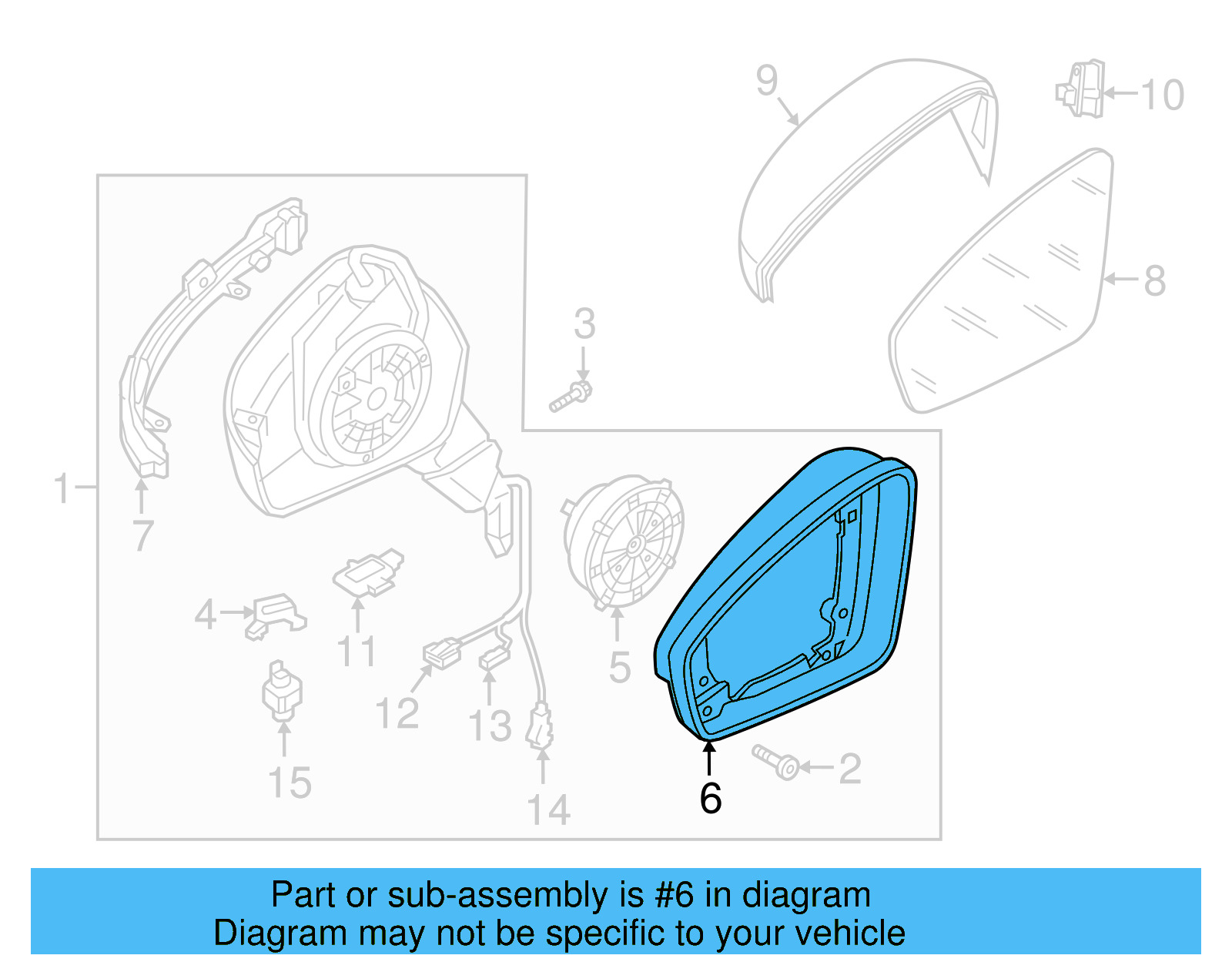 Glass Trim 5NN-857-601-9B9 - View 4