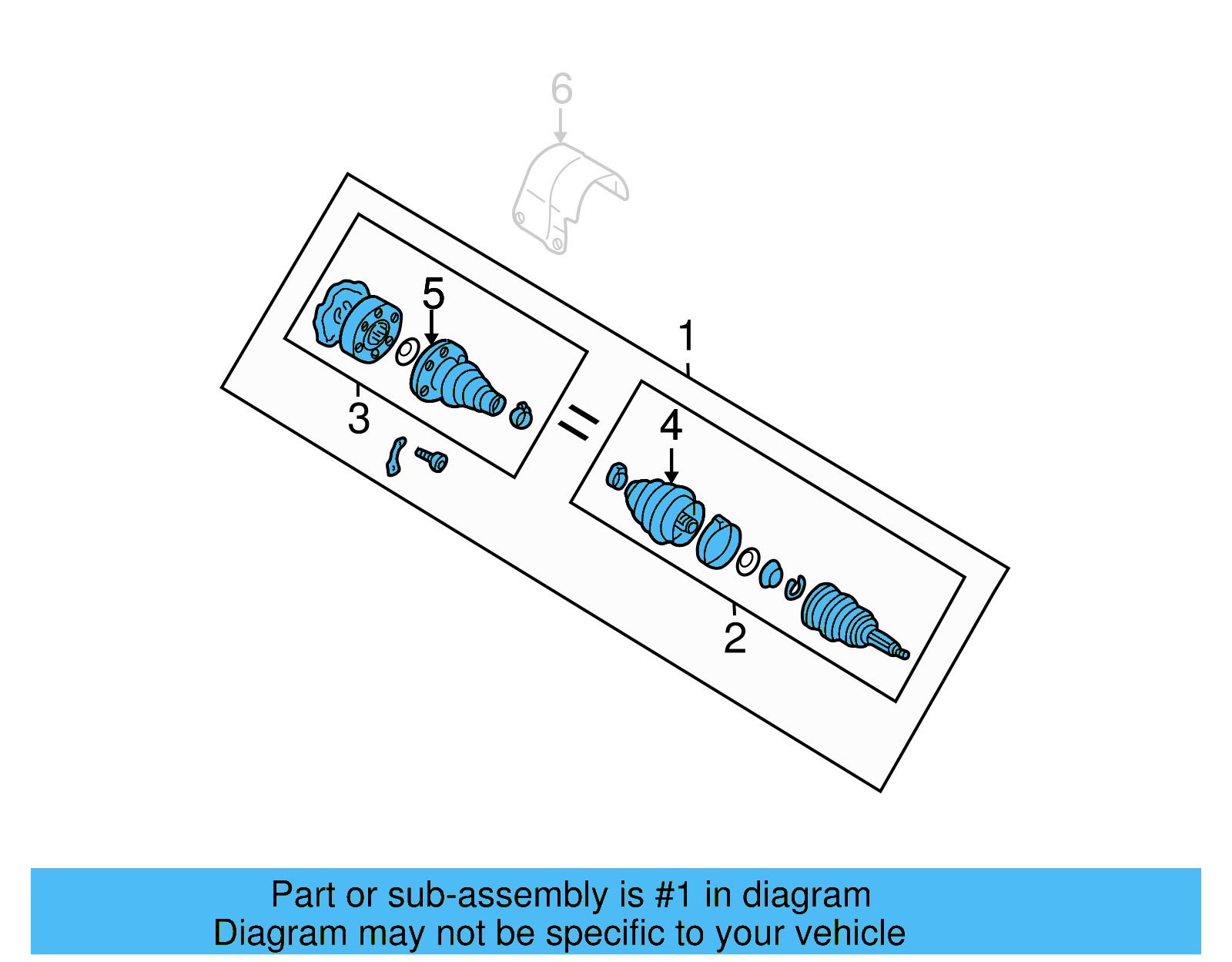 Axle Assembly 1J0-407-451-PX - View 4