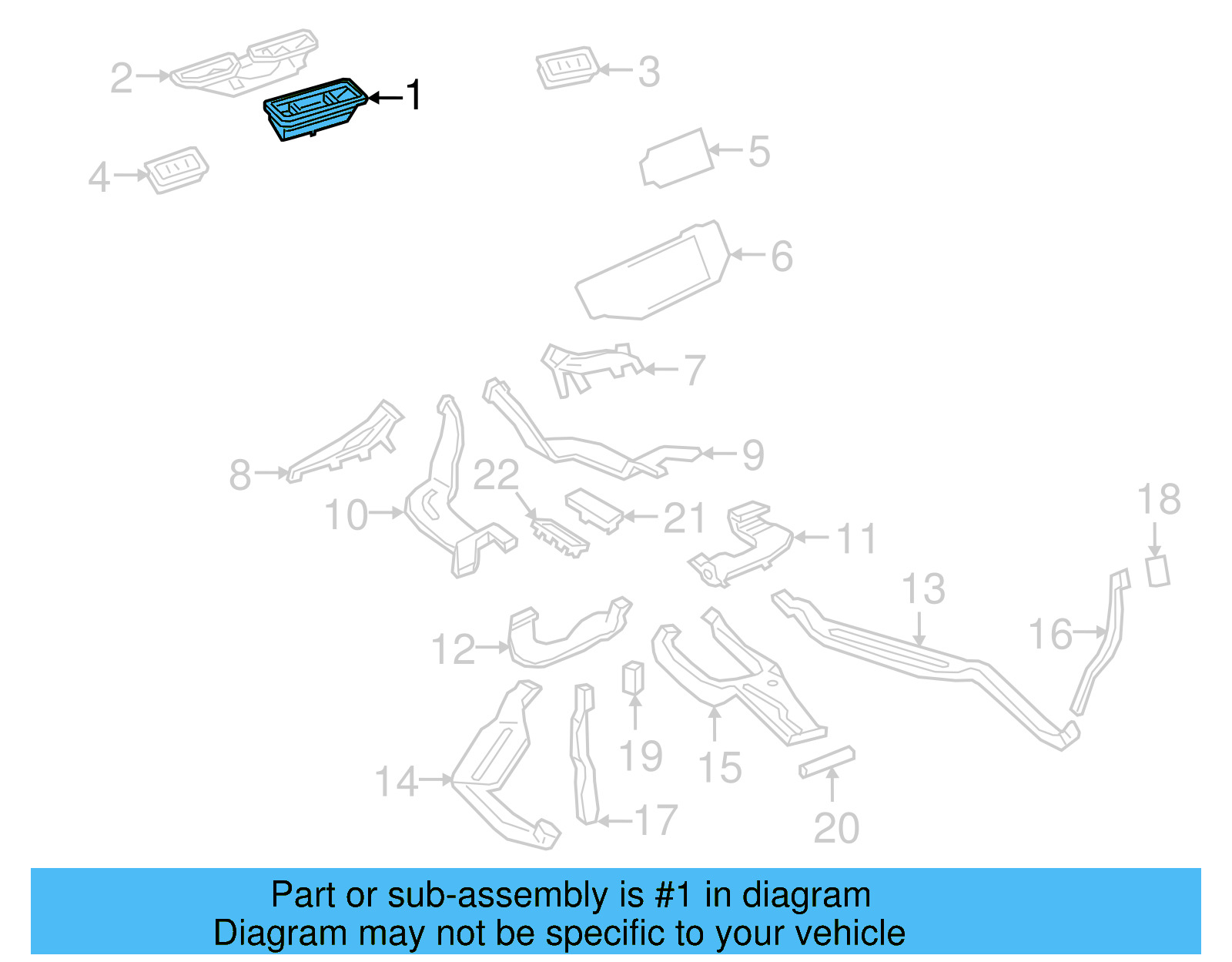 Defroster Duct 3CN-815-077 - View 7