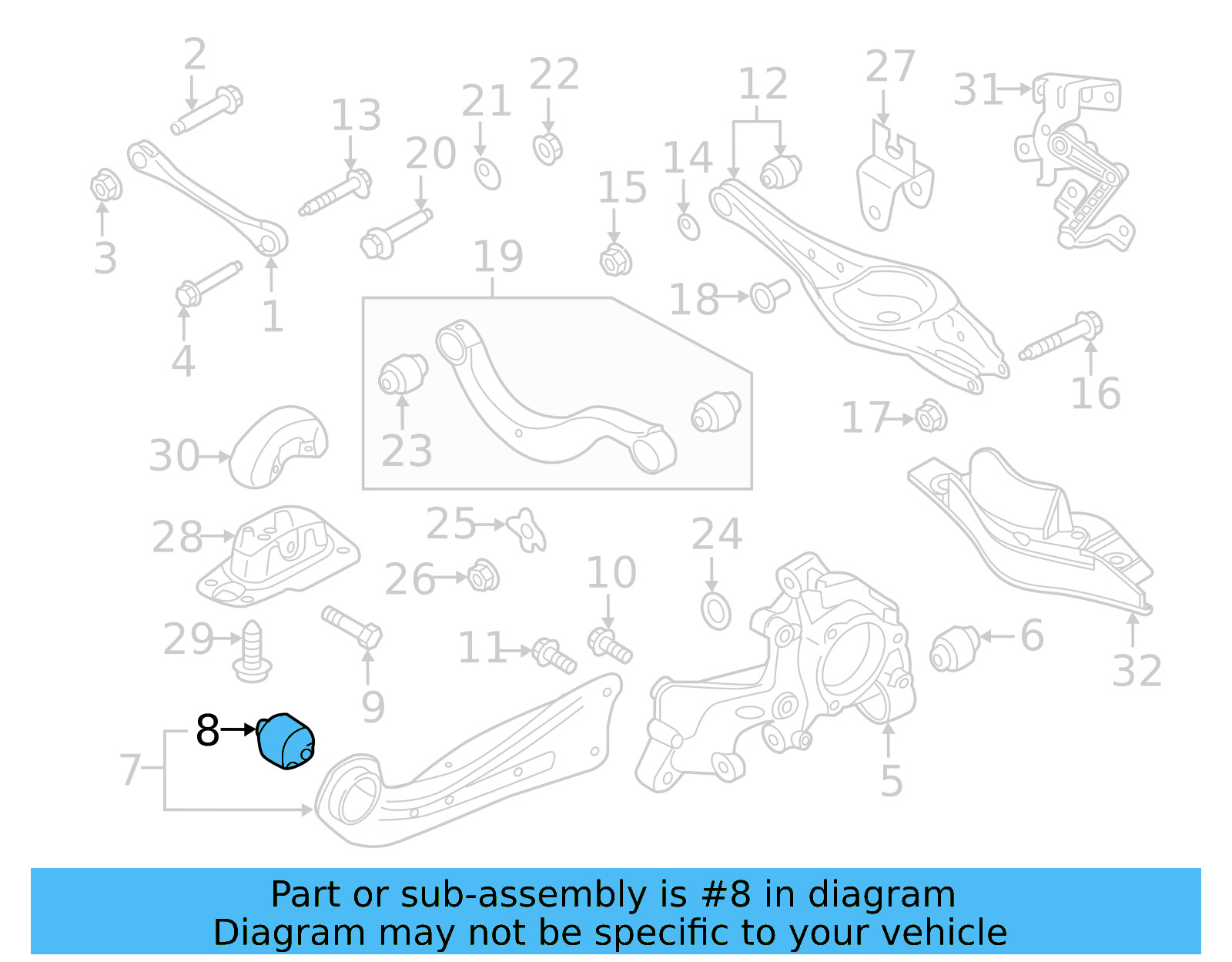 Trailing Arm Bushing 3QF-505-541 - View 9