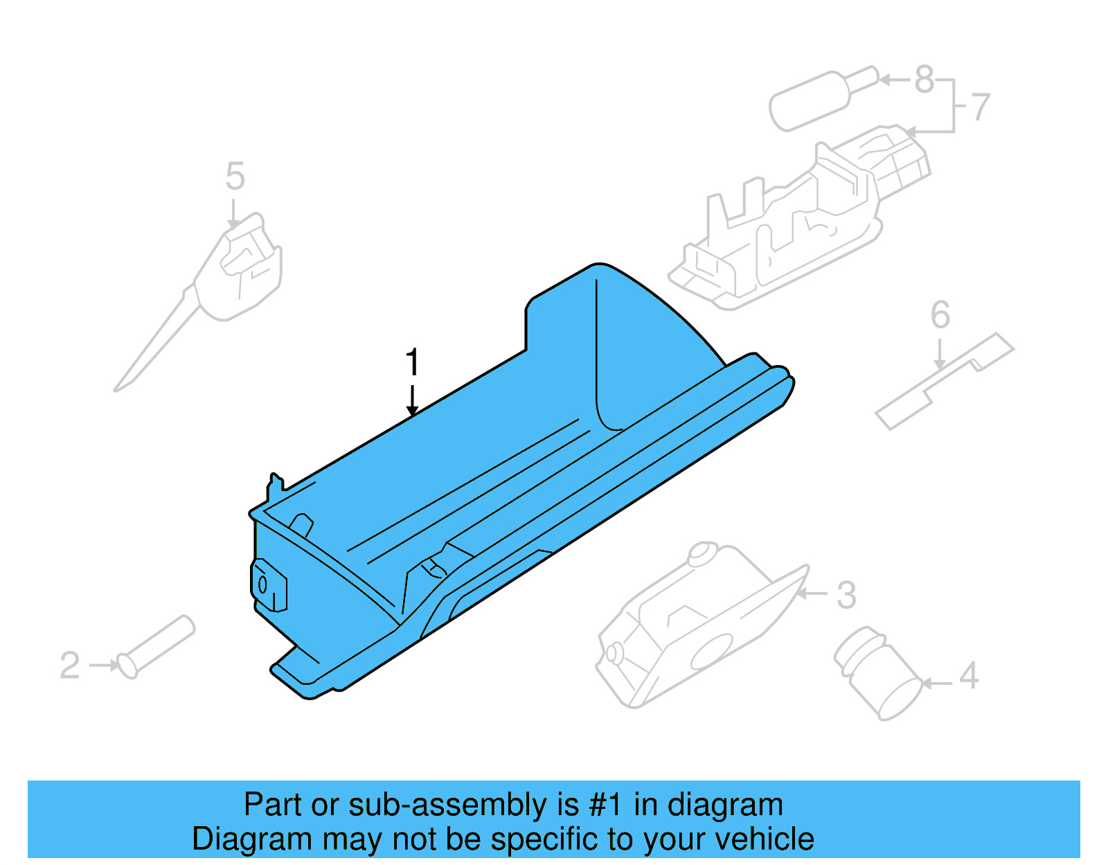 Glove Box 1K1-857-101-N-82V - View 19