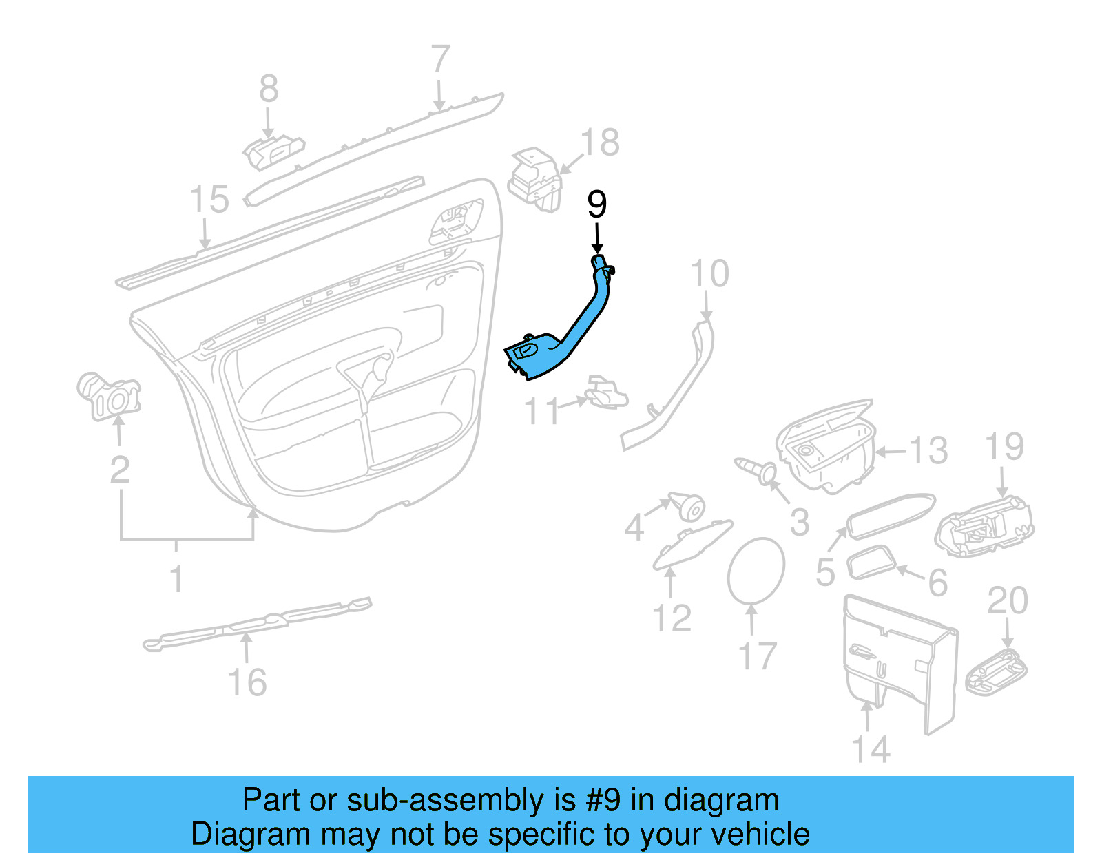 Pull Handle 1K0-868-188-H-75R - View 10