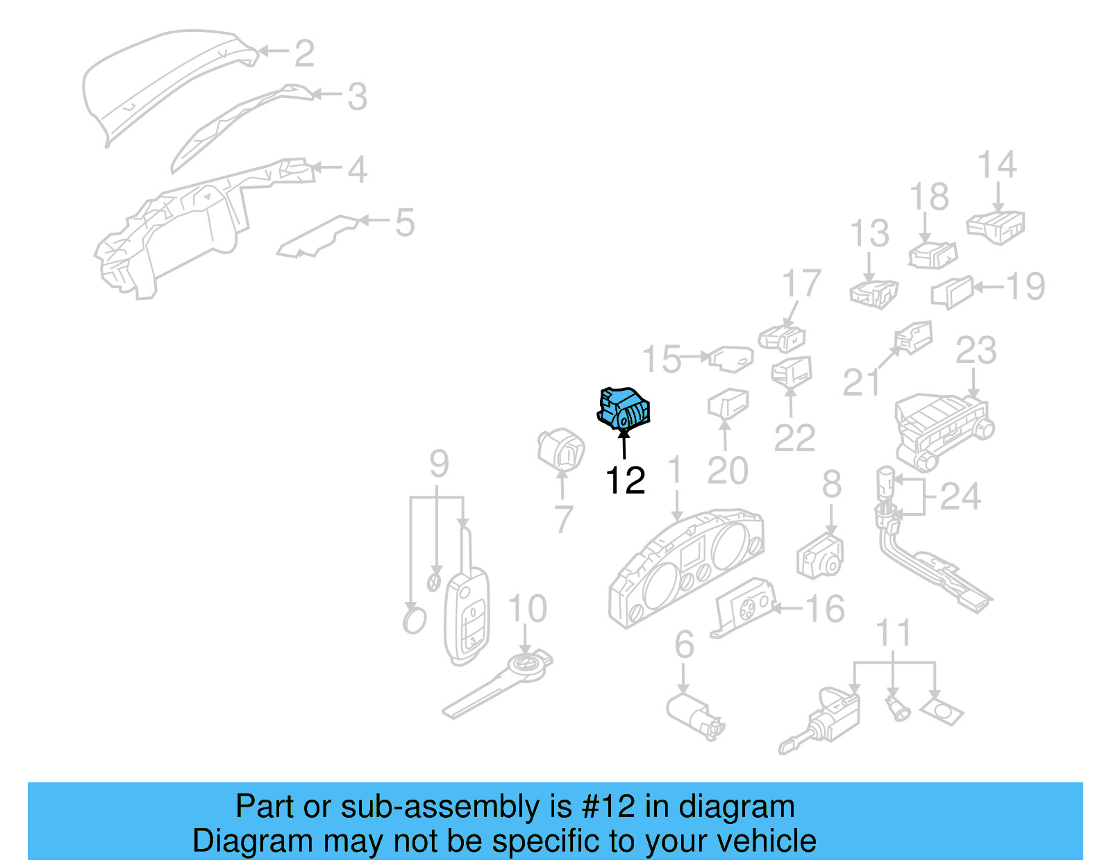 Instrument Light Rheostat 7L6-941-334-A-3X1 - View 4
