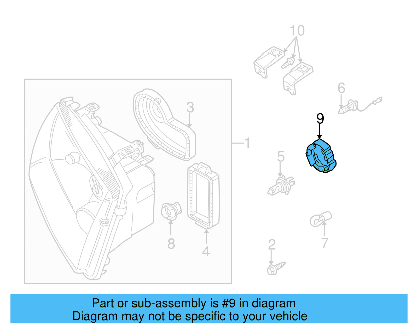 Headlamp Bulb Retainer 165-941-621 - View 7