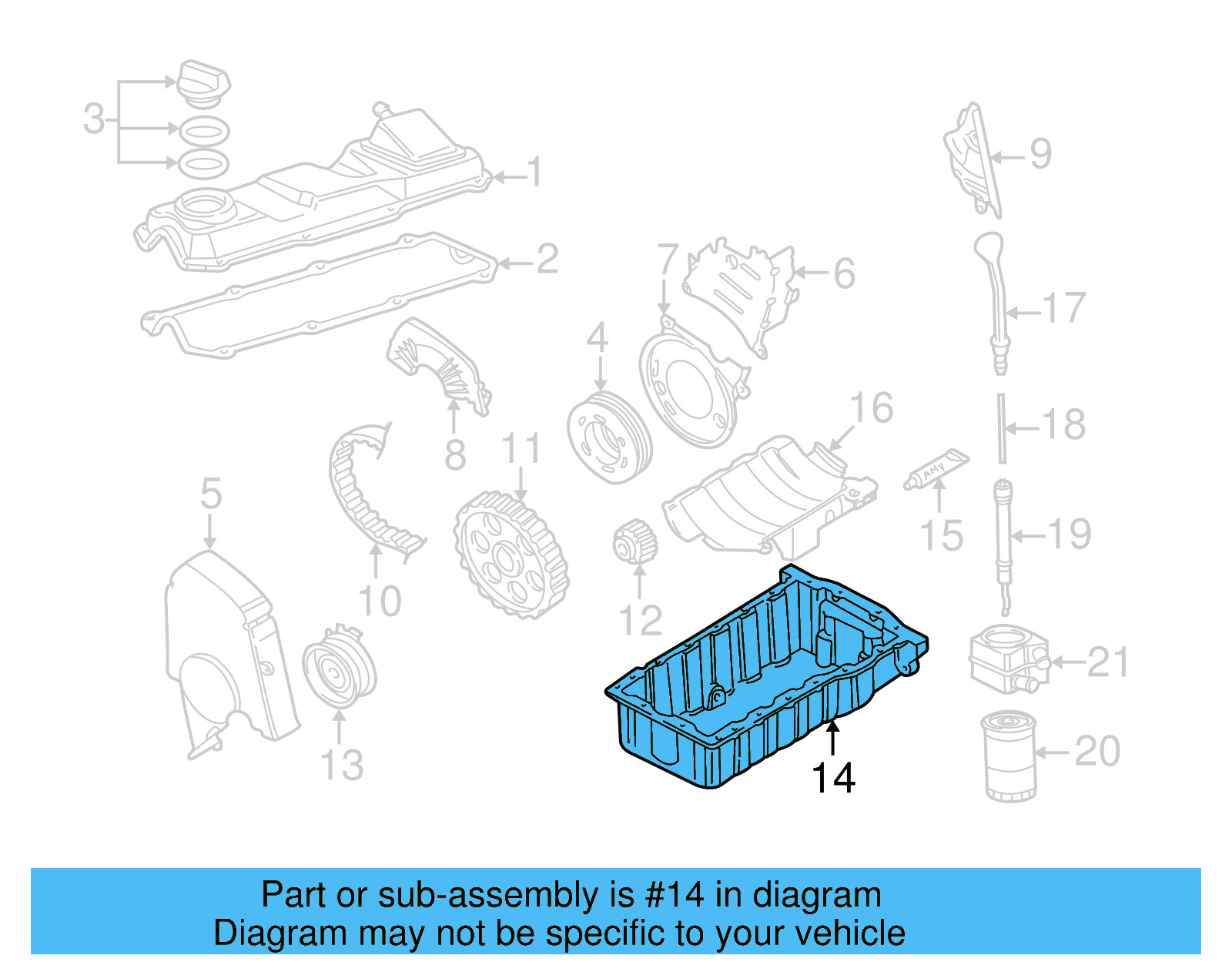 Oil Pan 06A-103-601-M - View 6