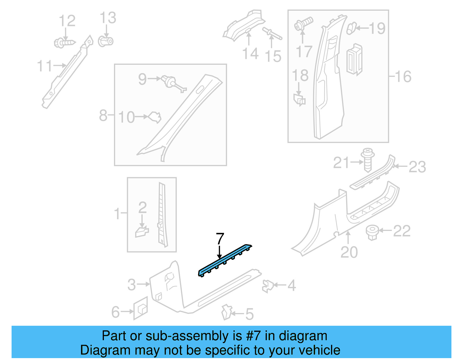 Front Sill Plate Insert 7P6-853-468-J-JW7 - View 6